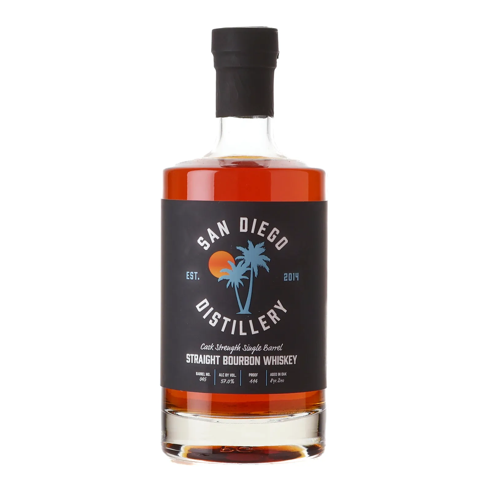 San Diego Distillery Cask Strength Single Barrel Straight Bourbon 'Rochester' 8 Year Old, Cask #045, San Diego Distillery, 57% whisky bottle