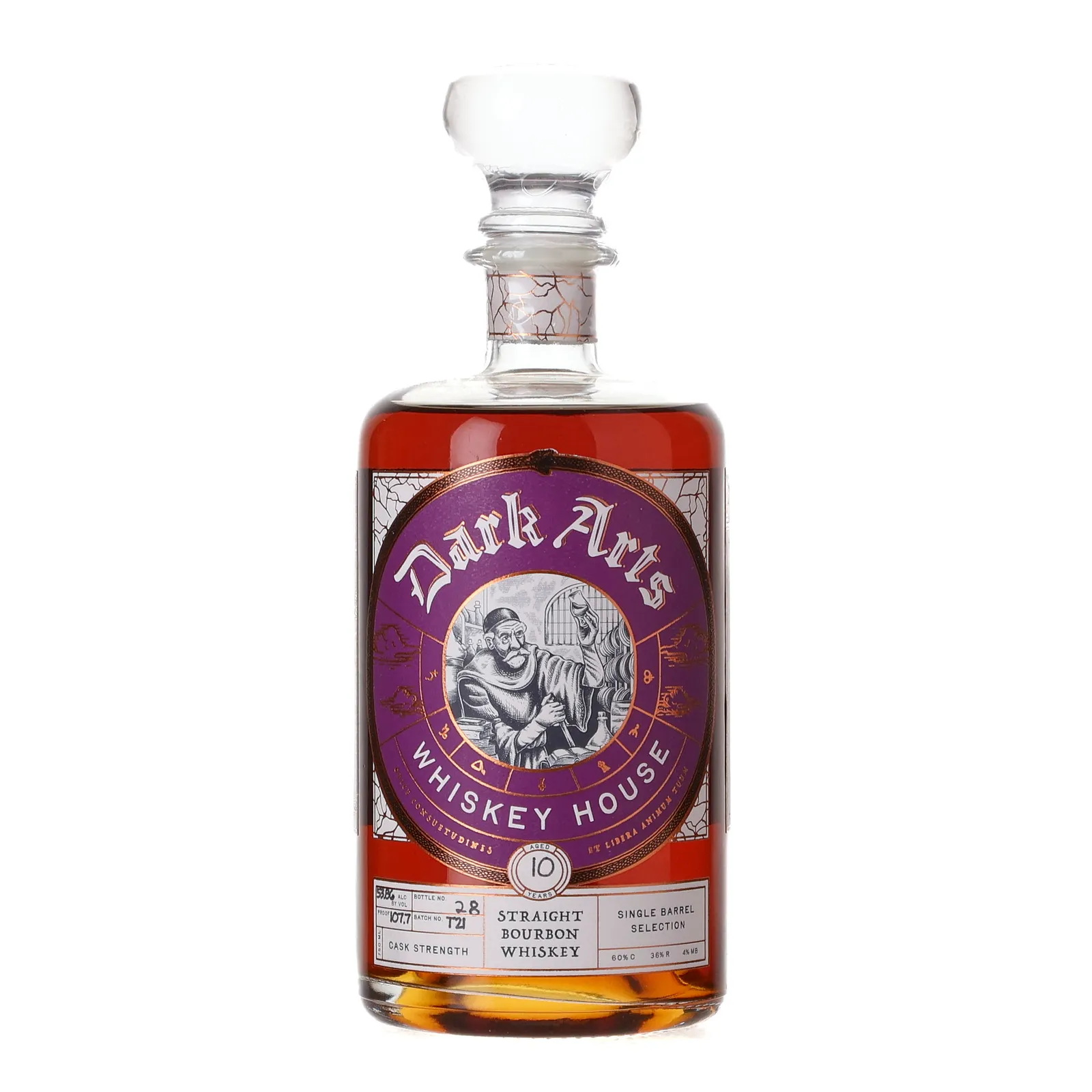 Dark Arts Cask Strength Bourbon 'Taste Bottle Shop' 10 Year Old, Bourbon Cask, Batch No. T21, Dark Arts Whiskey House, 53.85% whisky bottle