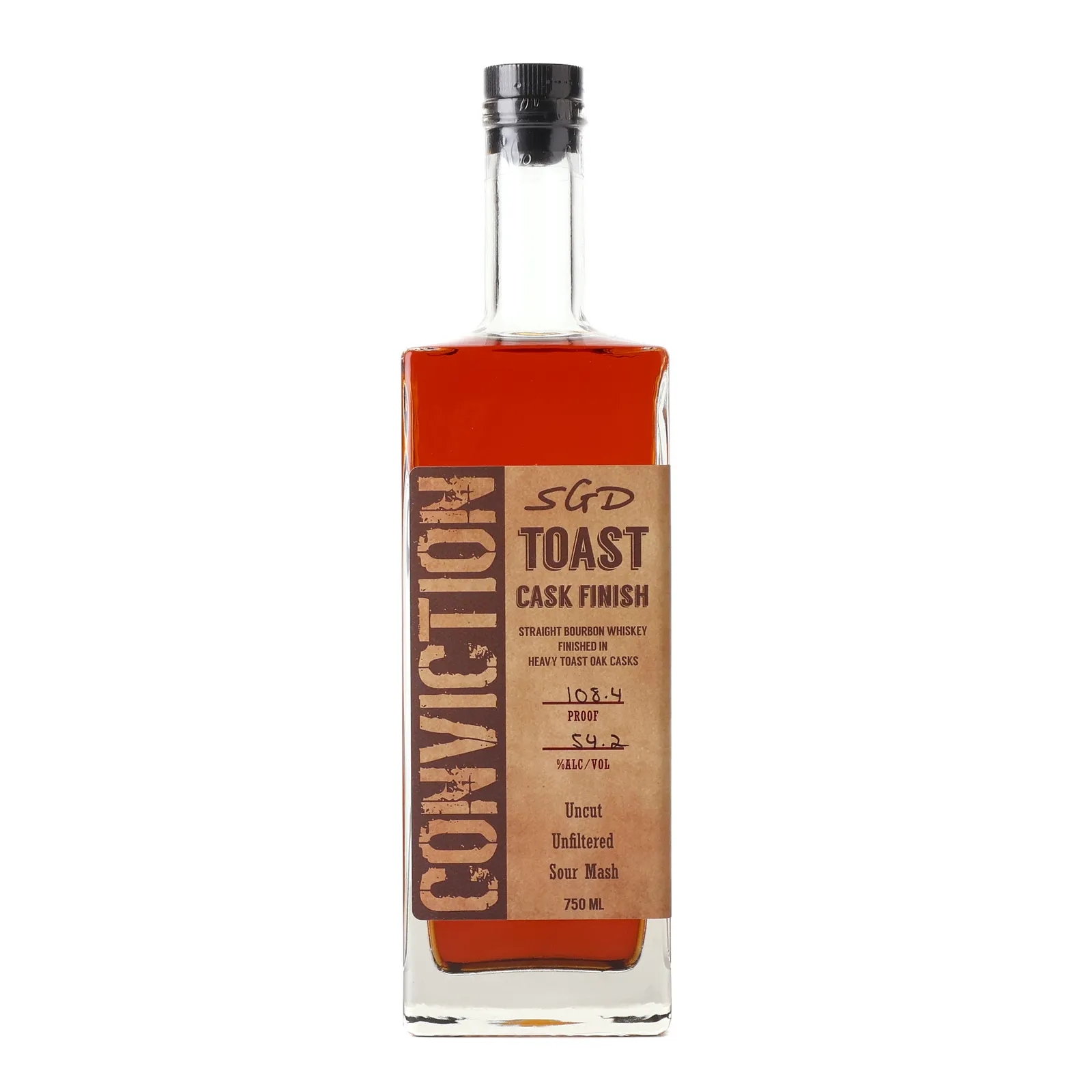 Southern Grace Conviction Toast Cask Finish, Heavily Toasted Oak Cask, 54.2% whisky bottle