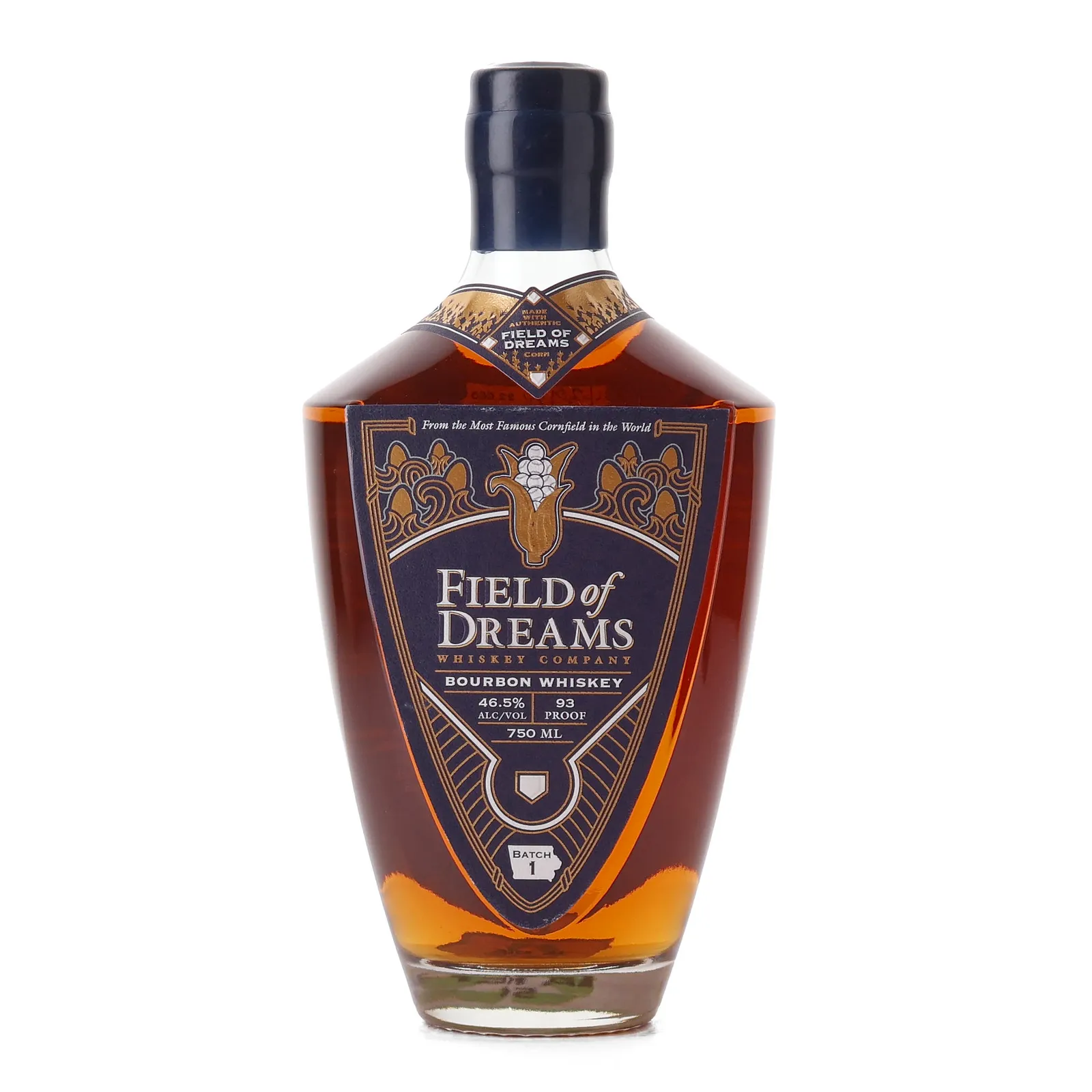 Field of Dreams Whiskey Company Bourbon Whiskey, Batch No. 1, 46.5% whisky bottle