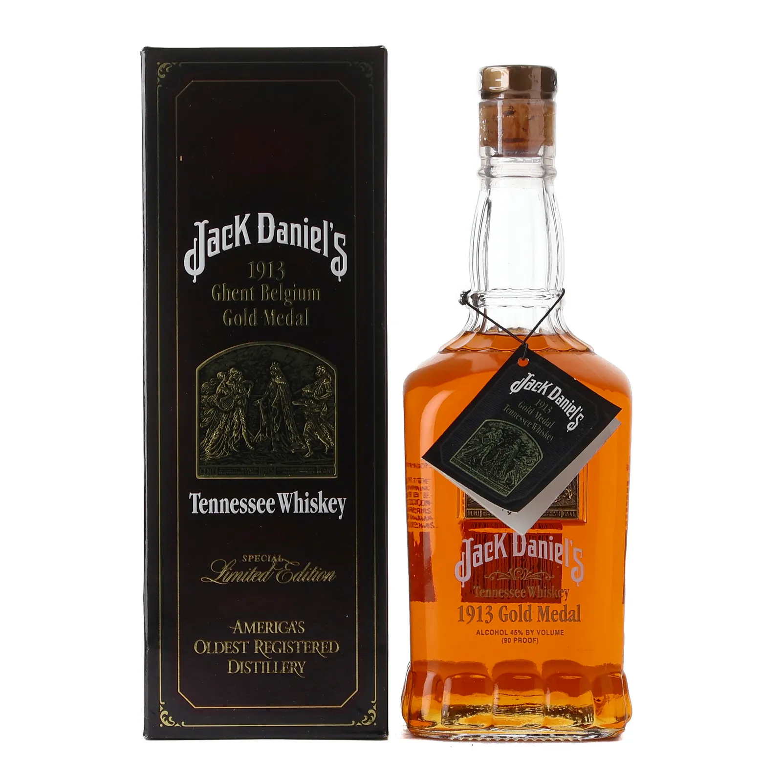 Jack Daniel's 1913 Gold Medal Ghent Belgium, Oak Cask, 1998, 45% whisky bottle