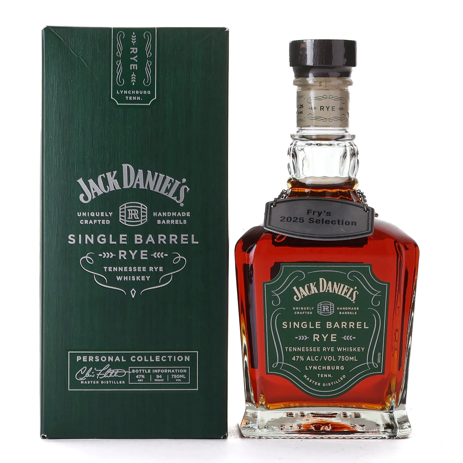 Jack Daniel's Rye Fry's 2025 Selection, New Charred American Oak Cask, Cask #25-05936, 2025, 47% whisky bottle