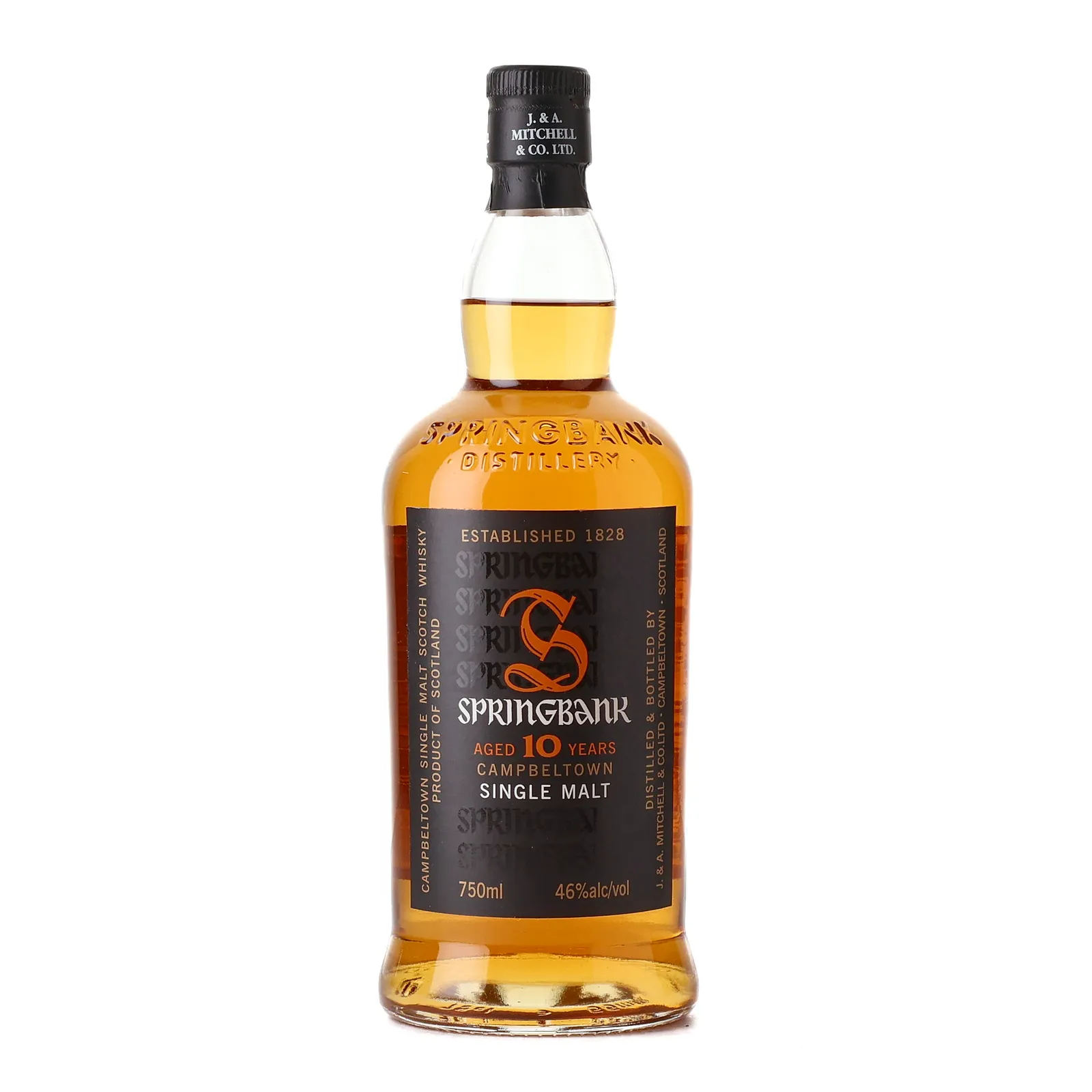 Springbank 10 Year Old, Bourbon & Sherry Cask, 46%, 75cl whisky bottle