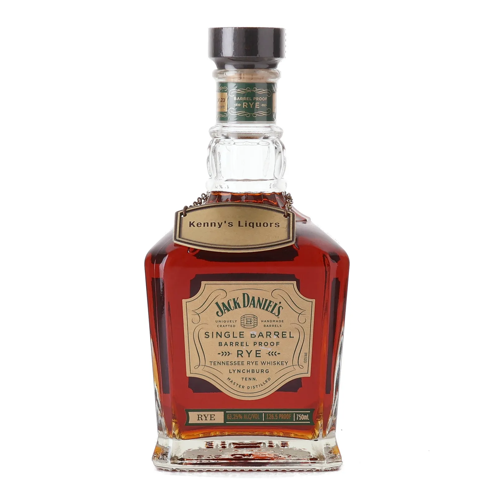 Jack Daniel's Single Barrel Barrel Proof Rye 'Kenny's Liquors', Cask #23-23564, 2023, 63.25% whisky bottle