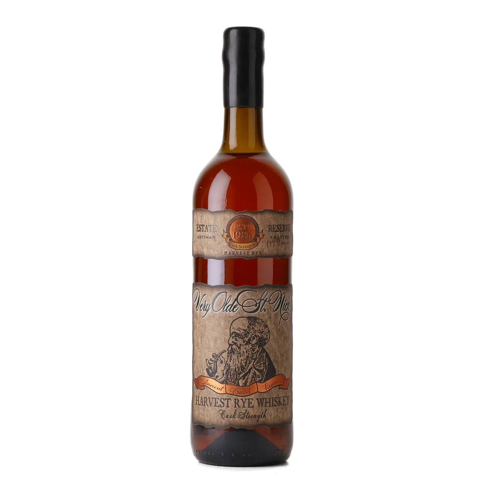 Very Olde St. Nick Harvest Rye Cask Strength, American Oak Cask, 59% whisky bottle