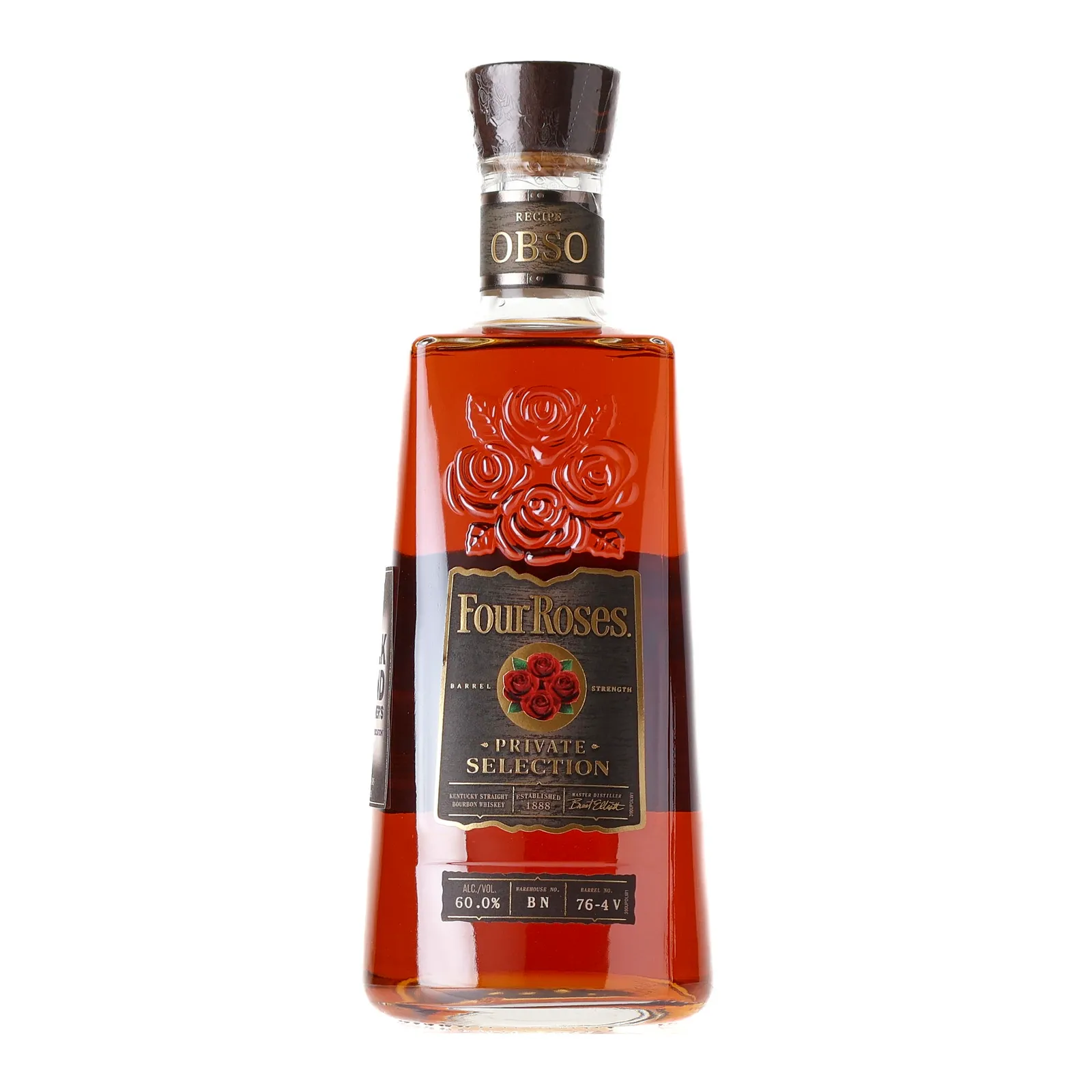 Four Roses OBSO 'Walk to End Alzheimer's' Private Selection 9 Year Old, Bourbon Cask, Cask #76-4V, 60% whisky bottle