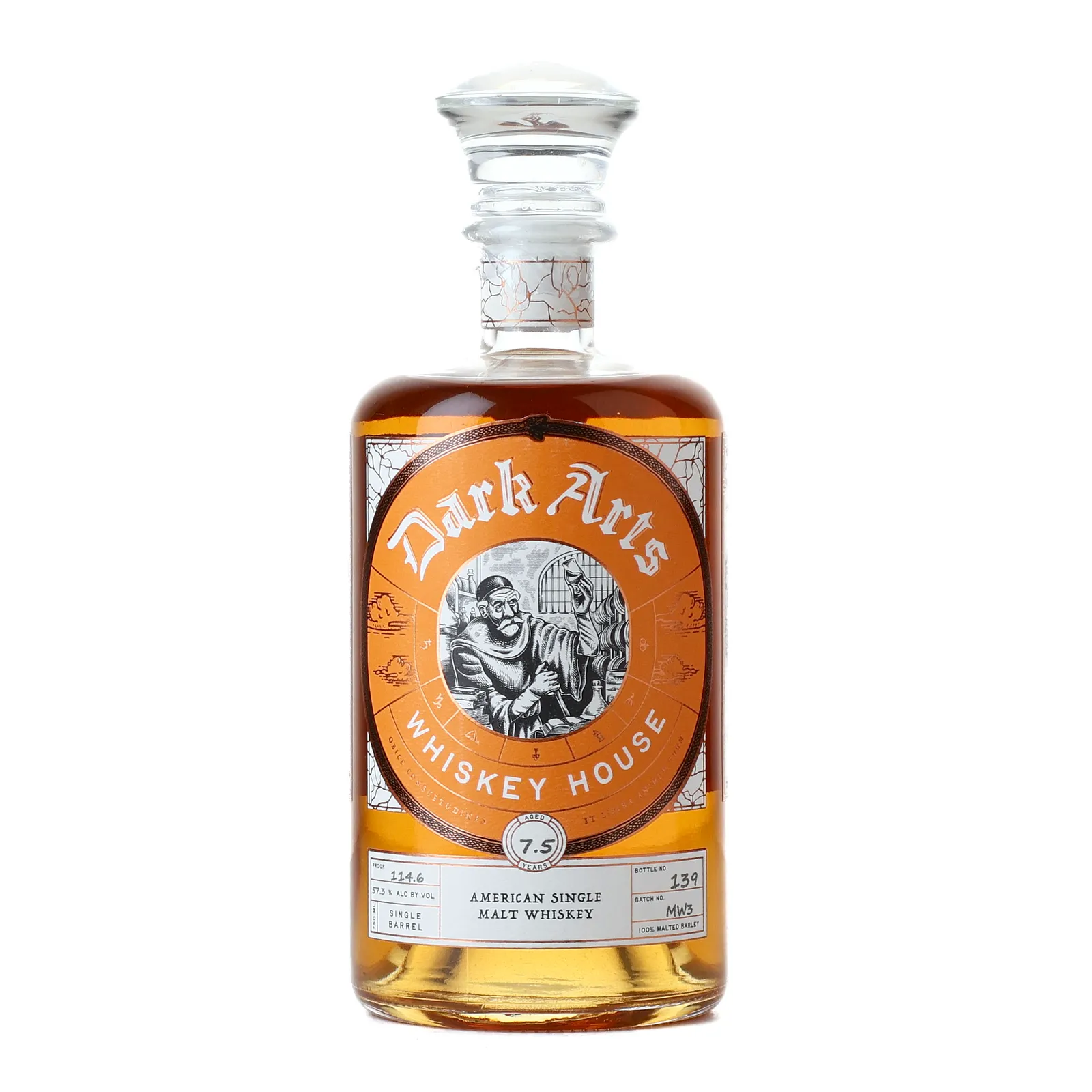 Dark Arts Mr. Loki's Bodega 7 Year Old, Batch No. MW3, 57.3% whisky bottle