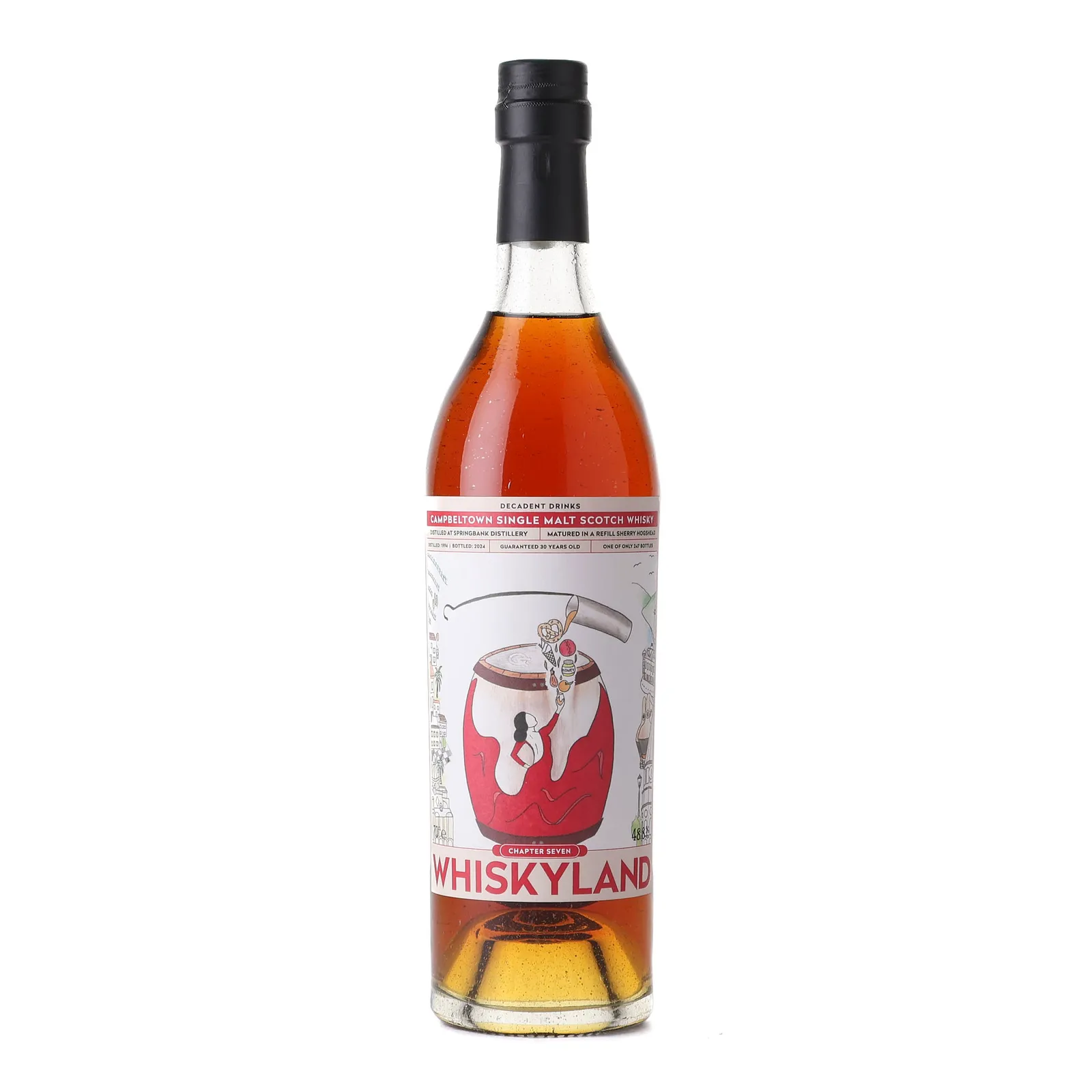 Springbank Whiskyland Chapter Seven 30 Year Old, Sherry Cask, 1994, Decadent Drinks, 48.8% whisky bottle