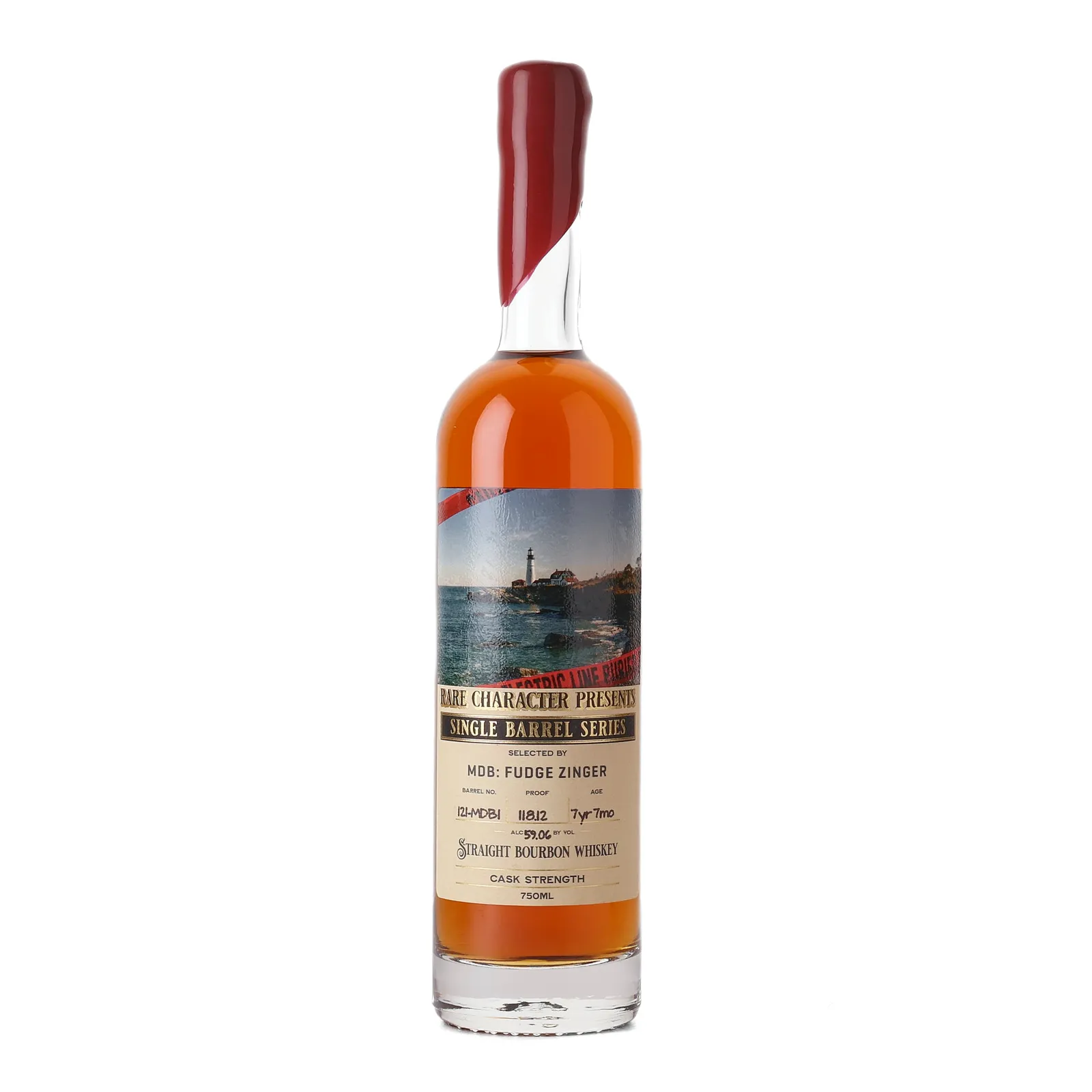 Rare Character Single Barrel Series MDB: Fudge Zinger 7 Year Old, New Charred Oak Cask, Cask #121-MDBI, 2017, Rare Character Whiskey Co., 59.06% whisky bottle