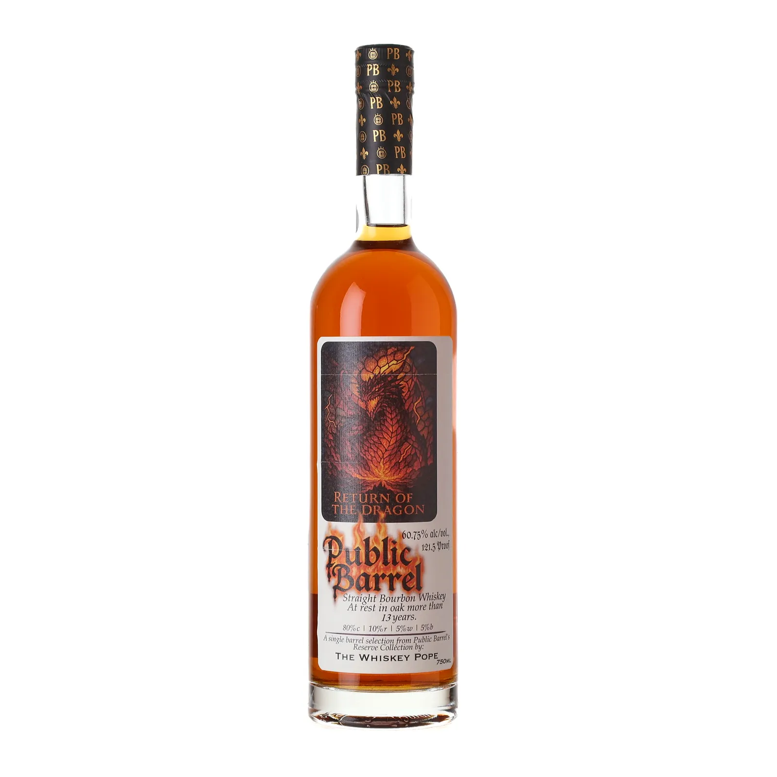 Public Barrel Return of the Dragon The Whiskey Pope Private Barrel Selection 13 Year Old, 60.75% whisky bottle