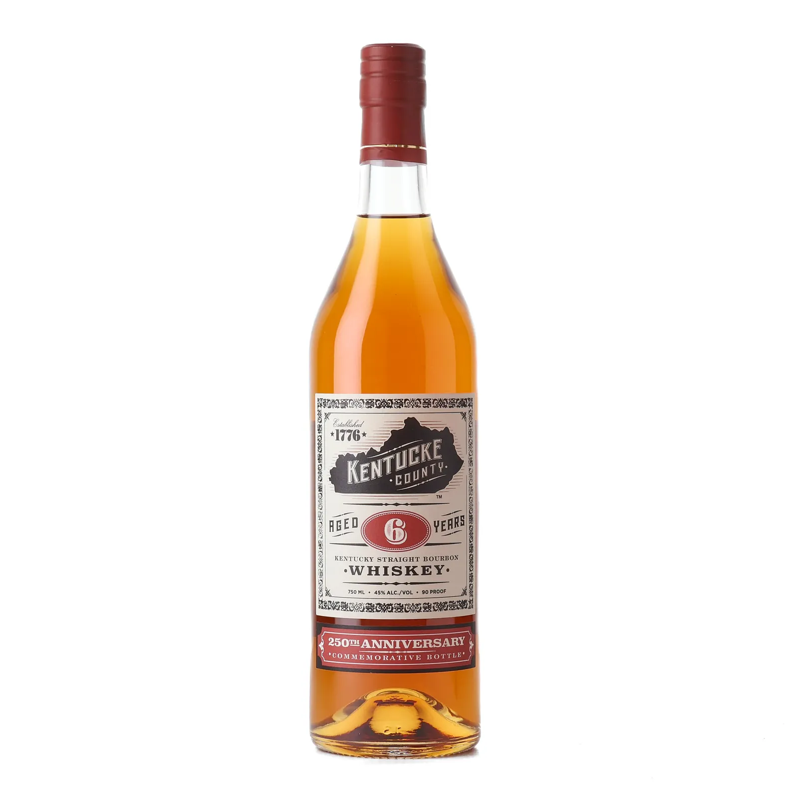 Kentucke County 250th Anniversary 6 Year Old, 2026, 45% whisky bottle