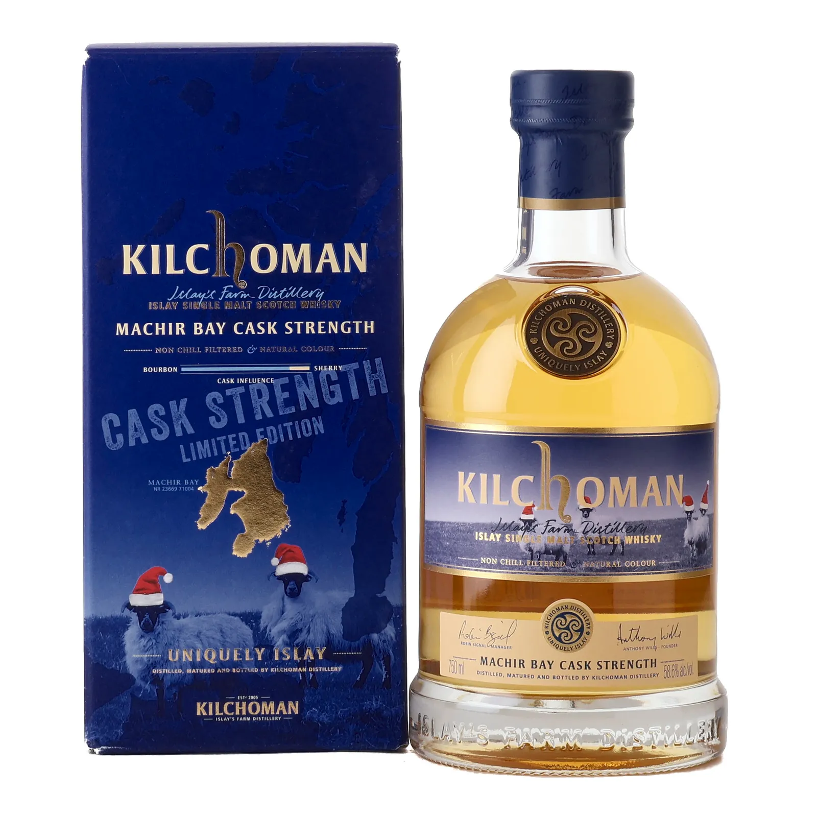 Kilchoman Machir Bay Cask Strength, Bourbon & Sherry Cask, 58.6% whisky bottle