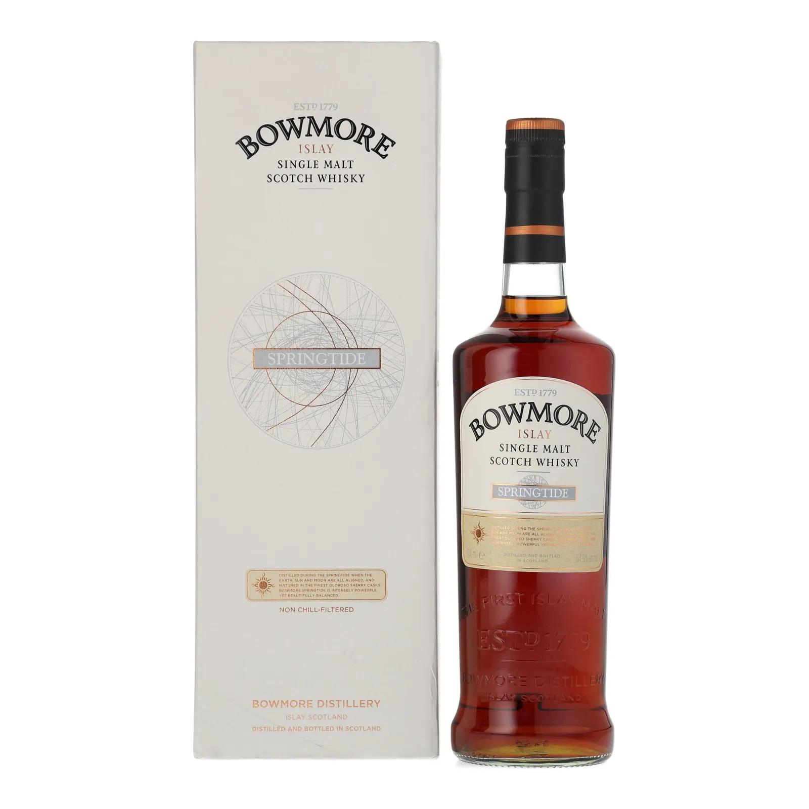 Bowmore Springtide, Oloroso Sherry Cask, 54.9% whisky bottle