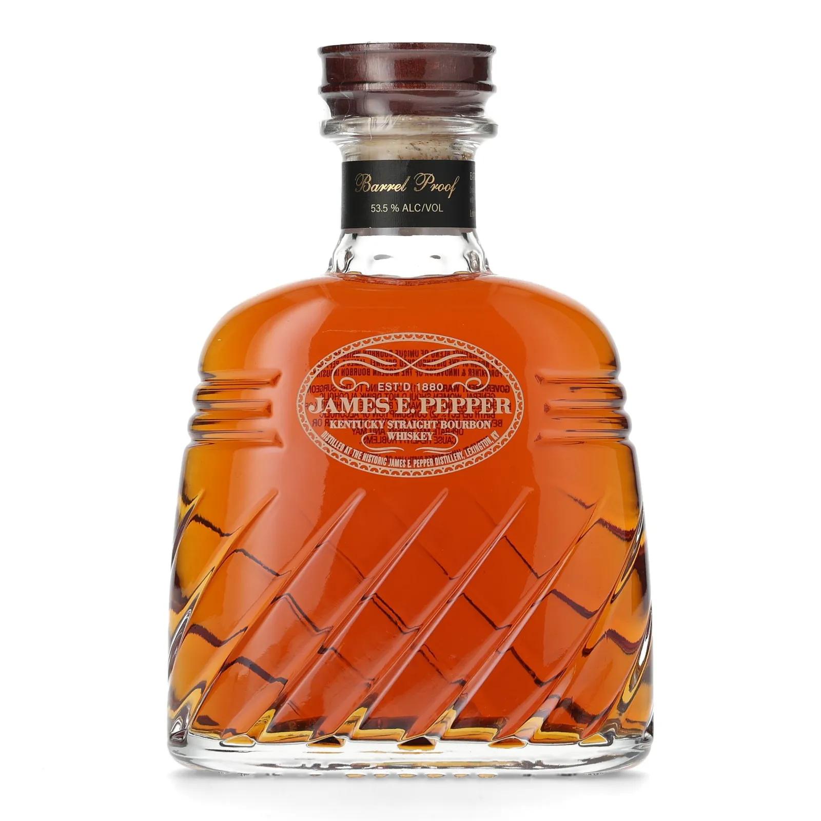 James E. Pepper Barrel Proof Bourbon, Bourbon Cask, 53.5% whisky bottle