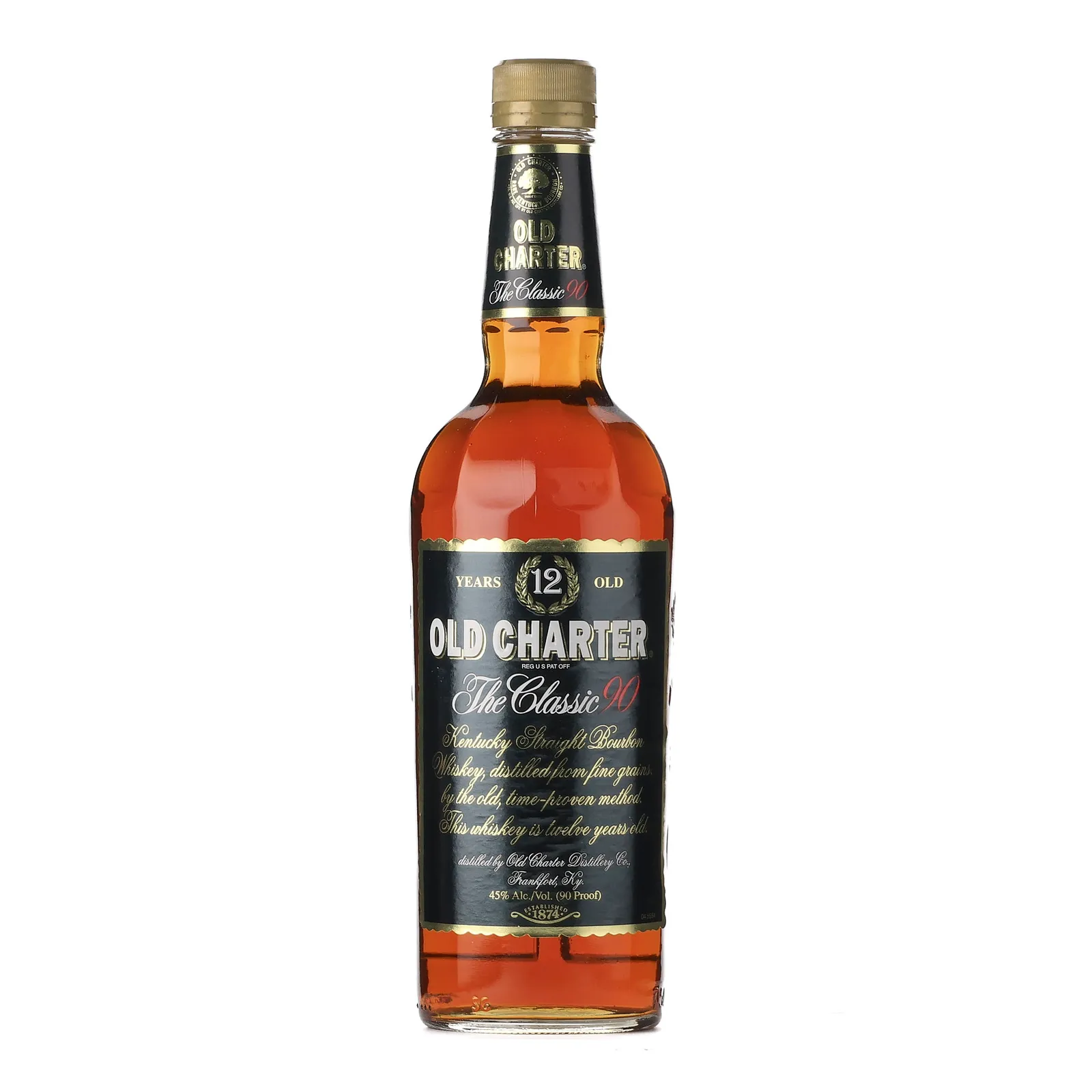 Old Charter The Classic 90 12 Year Old, New Charred Oak Cask, 45% whisky bottle