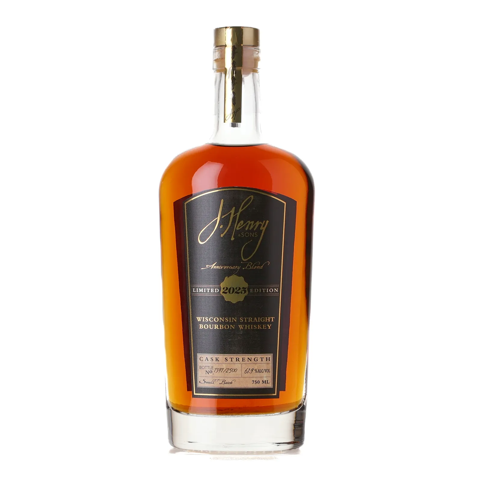 J. Henry & Sons Anniversary Blend Cask Strength, 2025, 61.9% whisky bottle