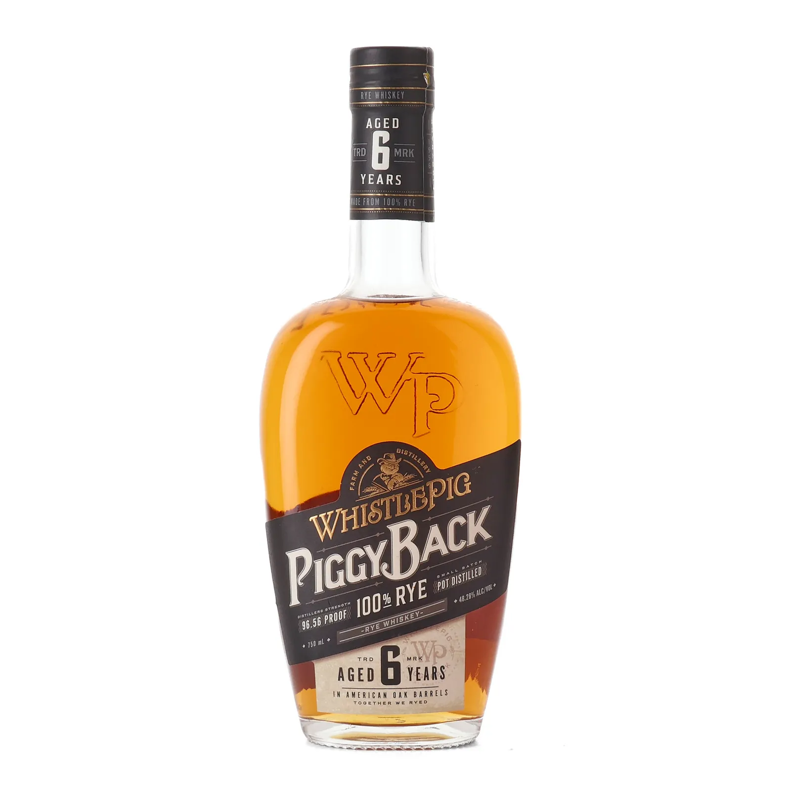 WhistlePig PiggyBack 6 Year Old, American Oak Cask, 2022, 48.28% whisky bottle