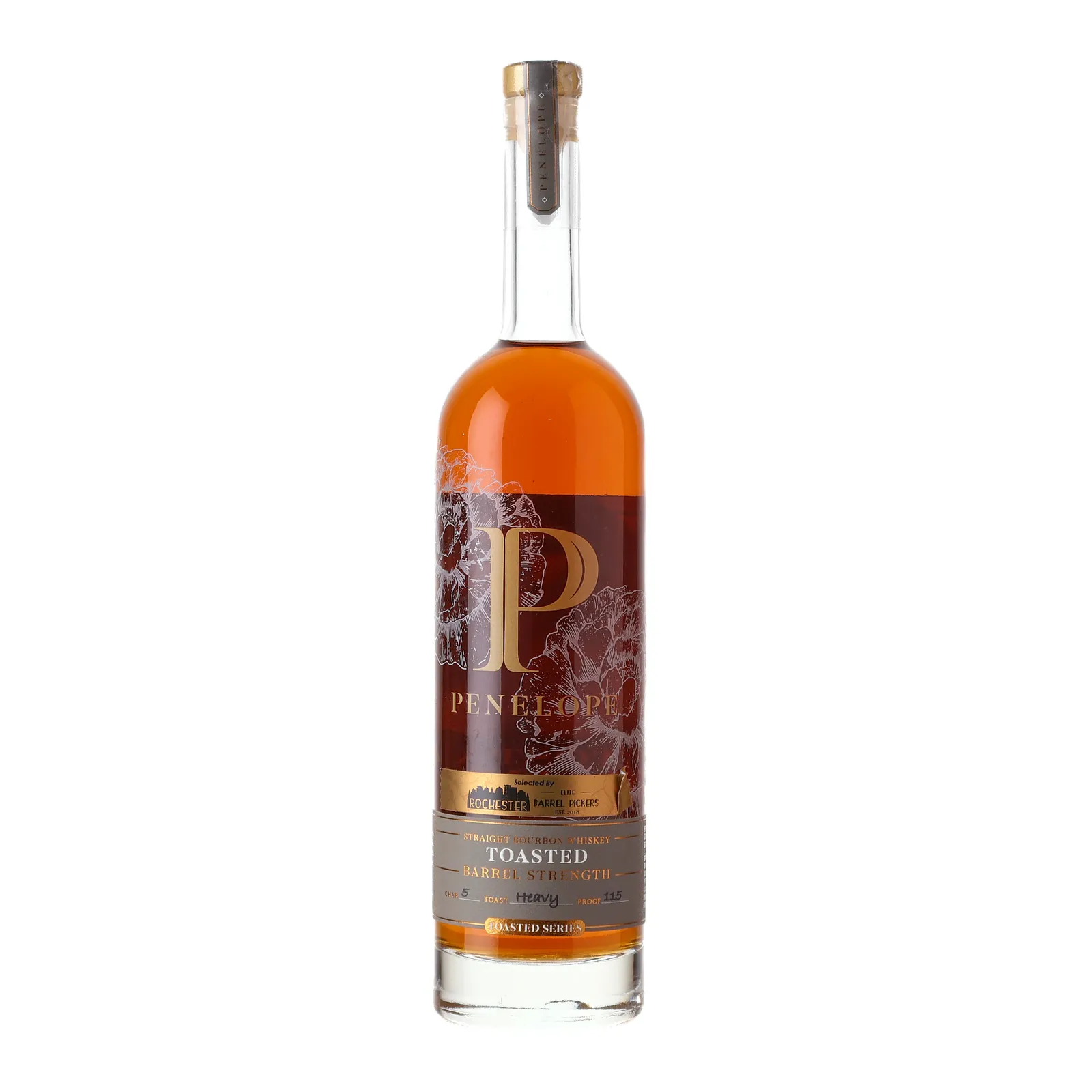 Penelope Toasted Series Barrel Strength Bourbon Rochester Elite Barrel Pickers 5 Year Old, 57.5% whisky bottle