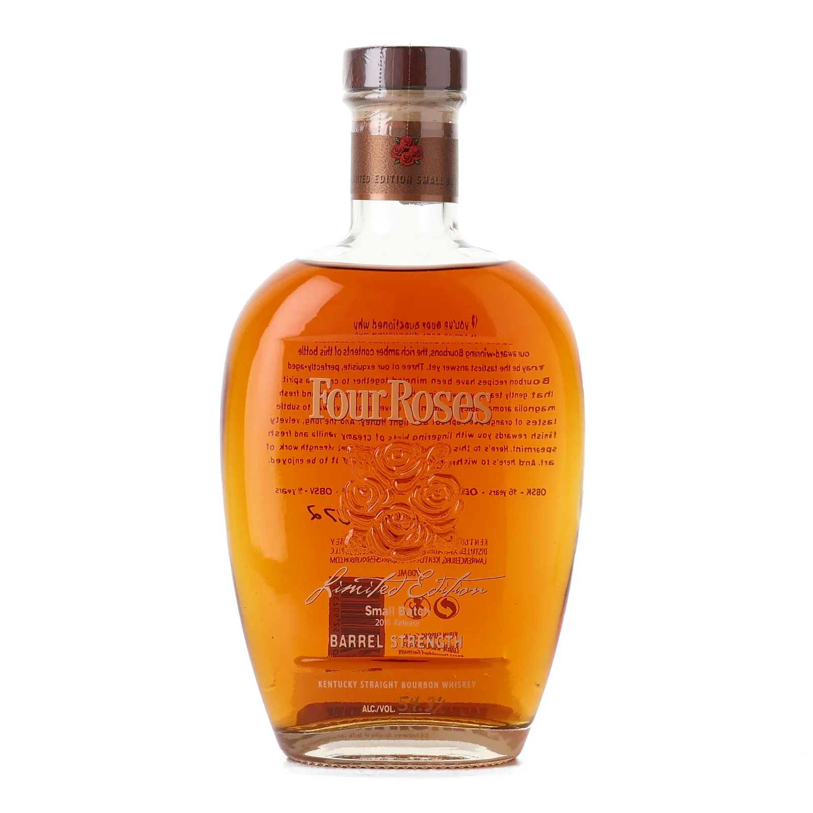 Four Roses Barrel Strength Small Batch Bourbon, New American Oak Cask, 2015, 54.3% whisky bottle