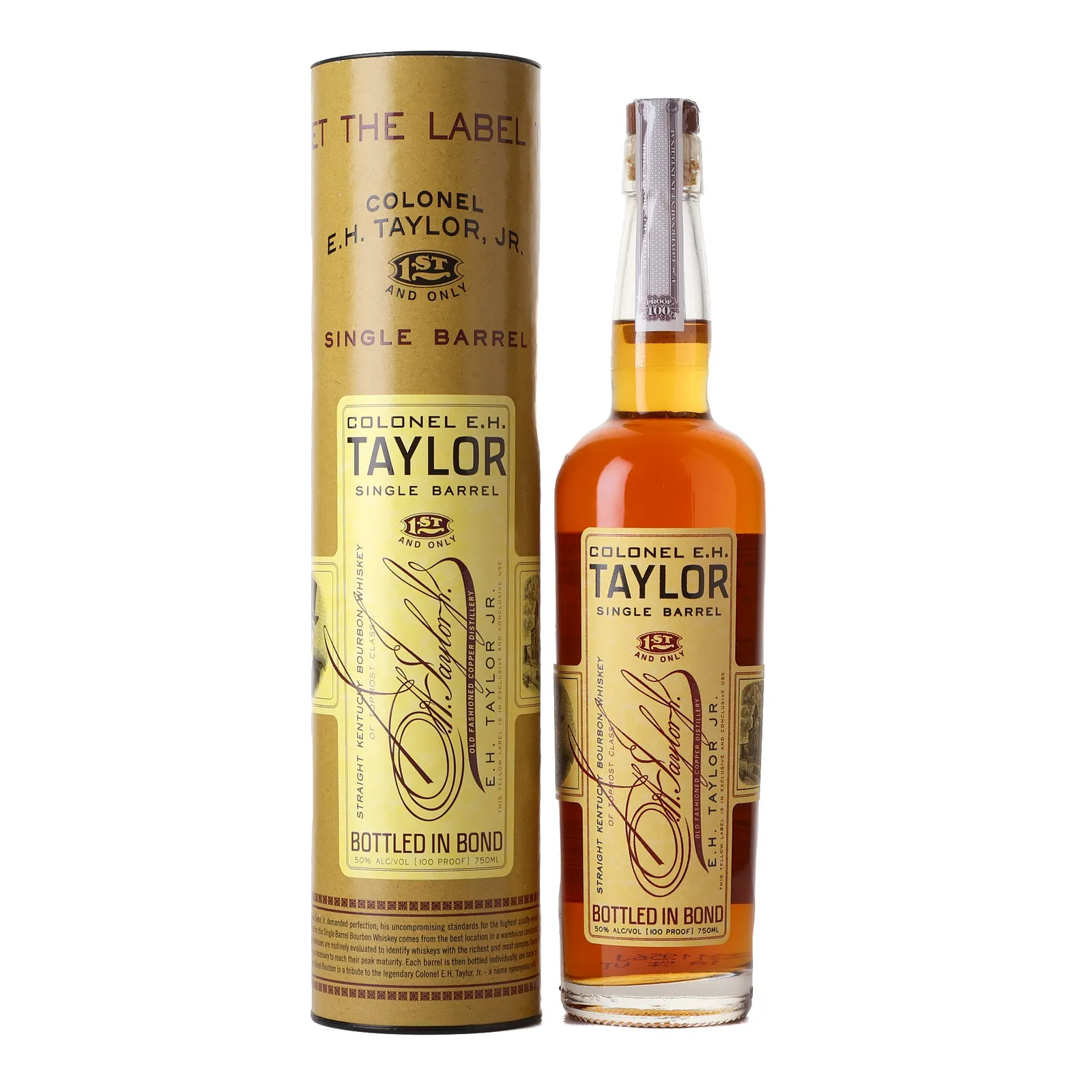 Colonel E.H. Taylor Jr. Single Barrel, New Charred American Oak Cask, 2016, 50% whisky bottle