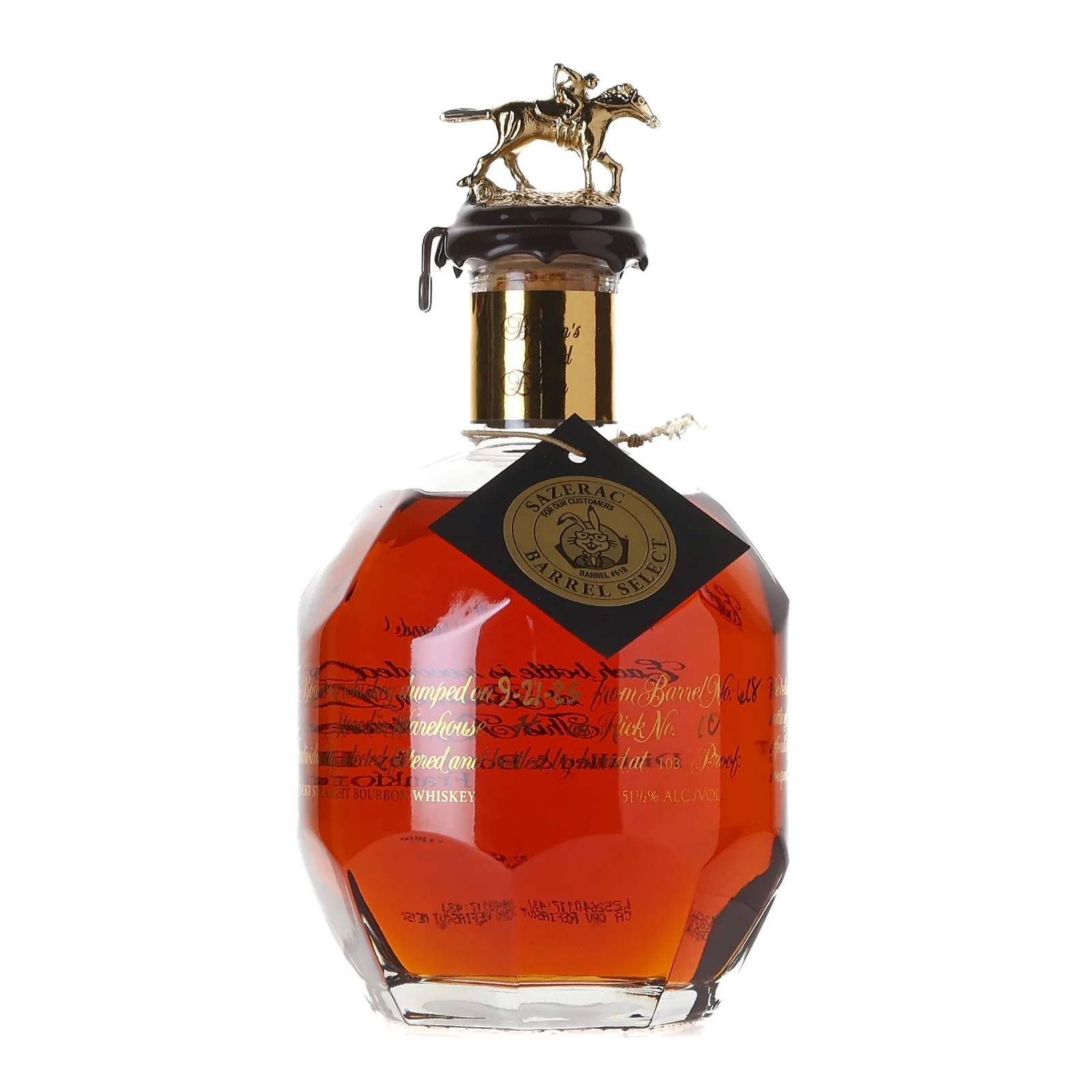 Blanton's Gold Edition, Bourbon Cask, Cask #618, 51.5% whisky bottle