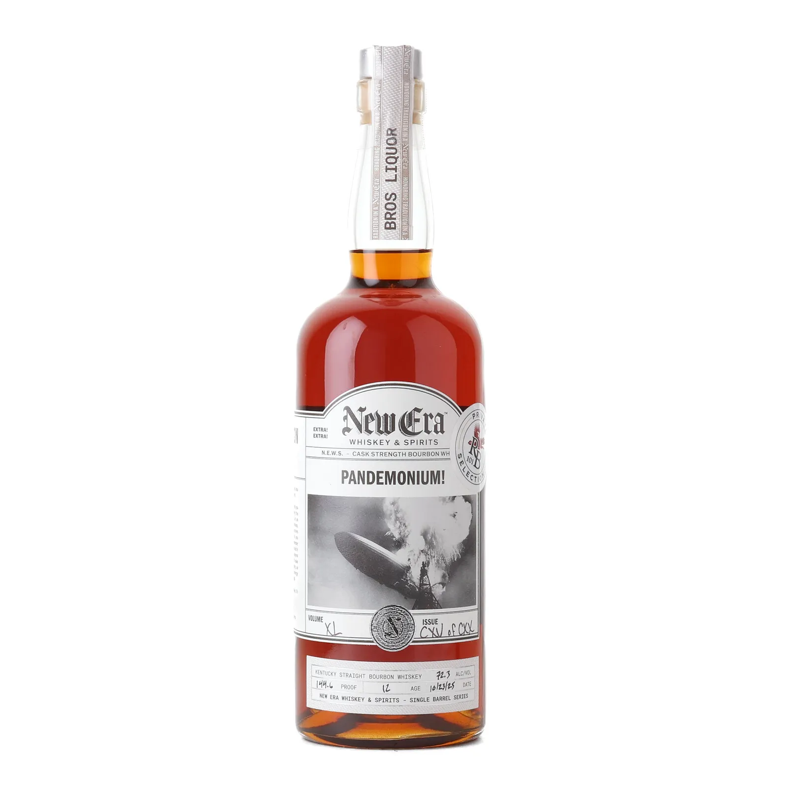 New Era Pandemonium! Bros Liquor Private Barrel Selection 12 Year Old, Volume XL, New Era, 72.3% whisky bottle