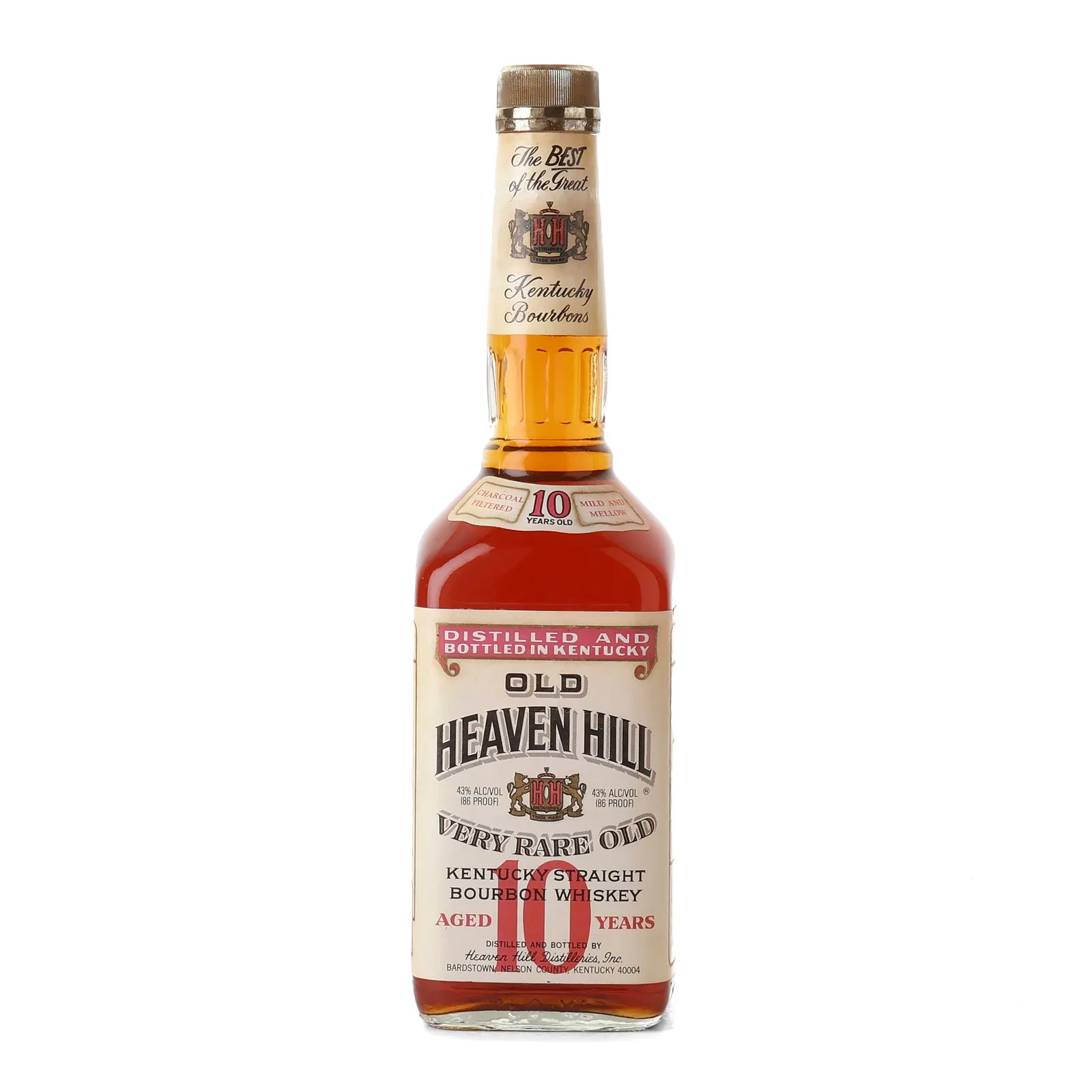 Old Heaven Hill Very Rare Old 10 Year Old, 43% whisky bottle