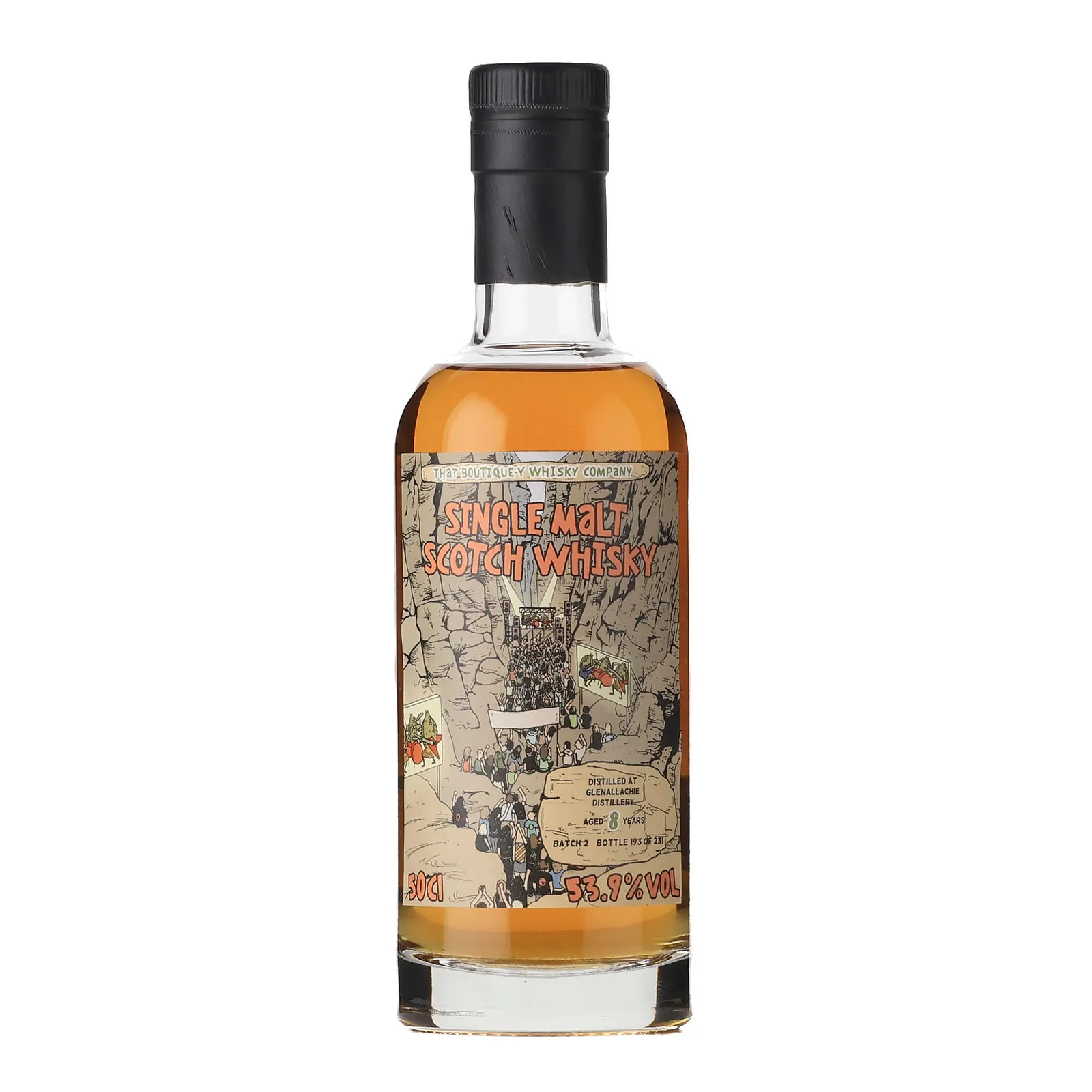 GlenAllachie 8 Year Old, Batch No. 2, That Boutique-y Whisky Company, 53.9% whisky bottle