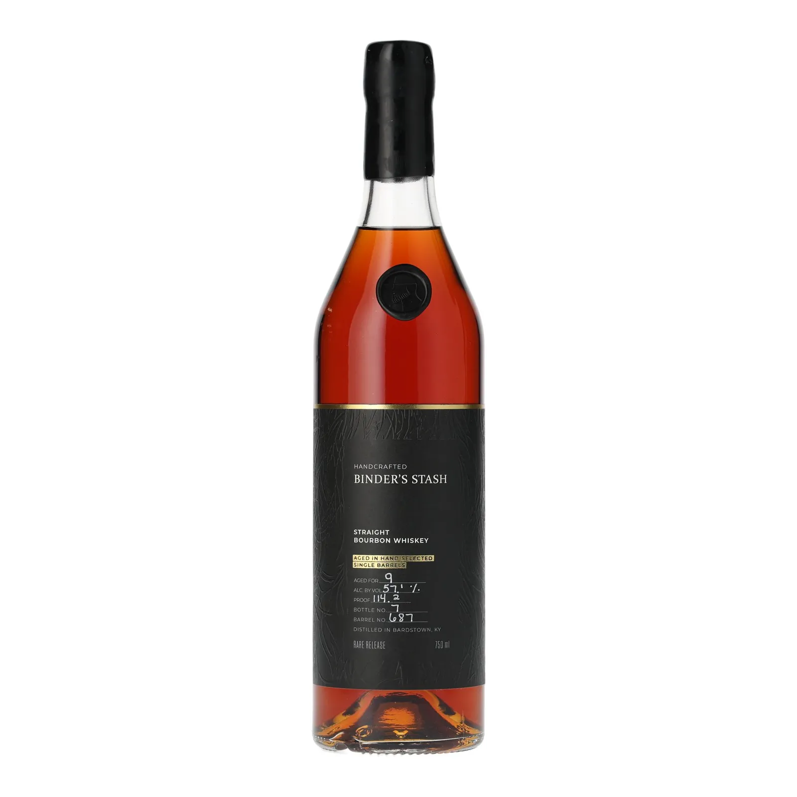 Binder's Stash 'Butter Cream' 9 Year Old, Cask #687, Binder's Stash, 57.1% whisky bottle