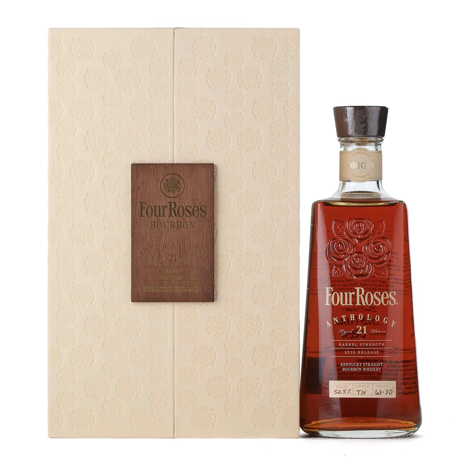 Four Roses Anthology Chapter 01: Origin 21 Year Old, Cask #TN 63-3O, 2026, 52.5% whisky bottle