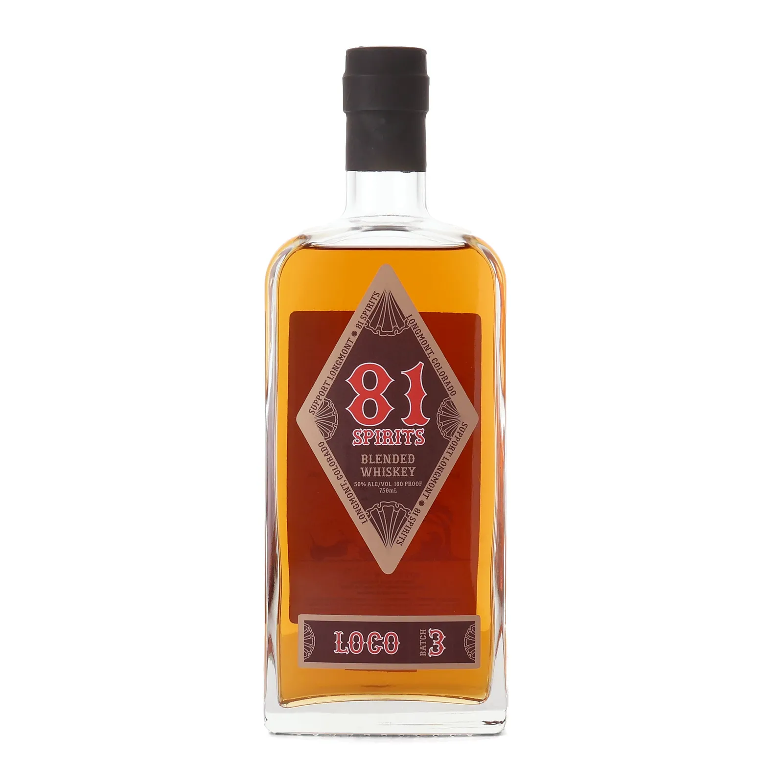 81 Spirits Loco 81, Batch No. 3, 50% whisky bottle