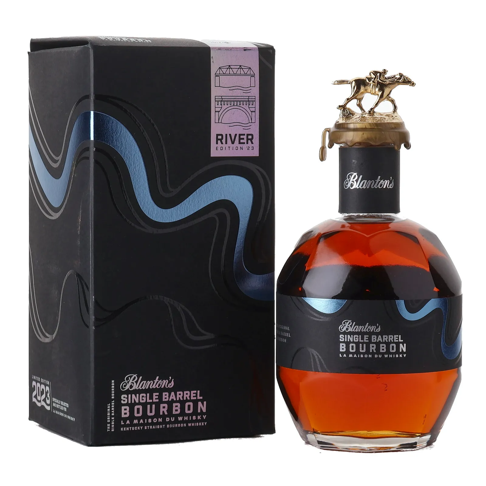 Blanton's Single Barrel Bourbon River Edition 2023 For La Maison Du Whisky, American Oak Cask, Cask #12, Batch Letter N#2, 2023, 50% whisky bottle