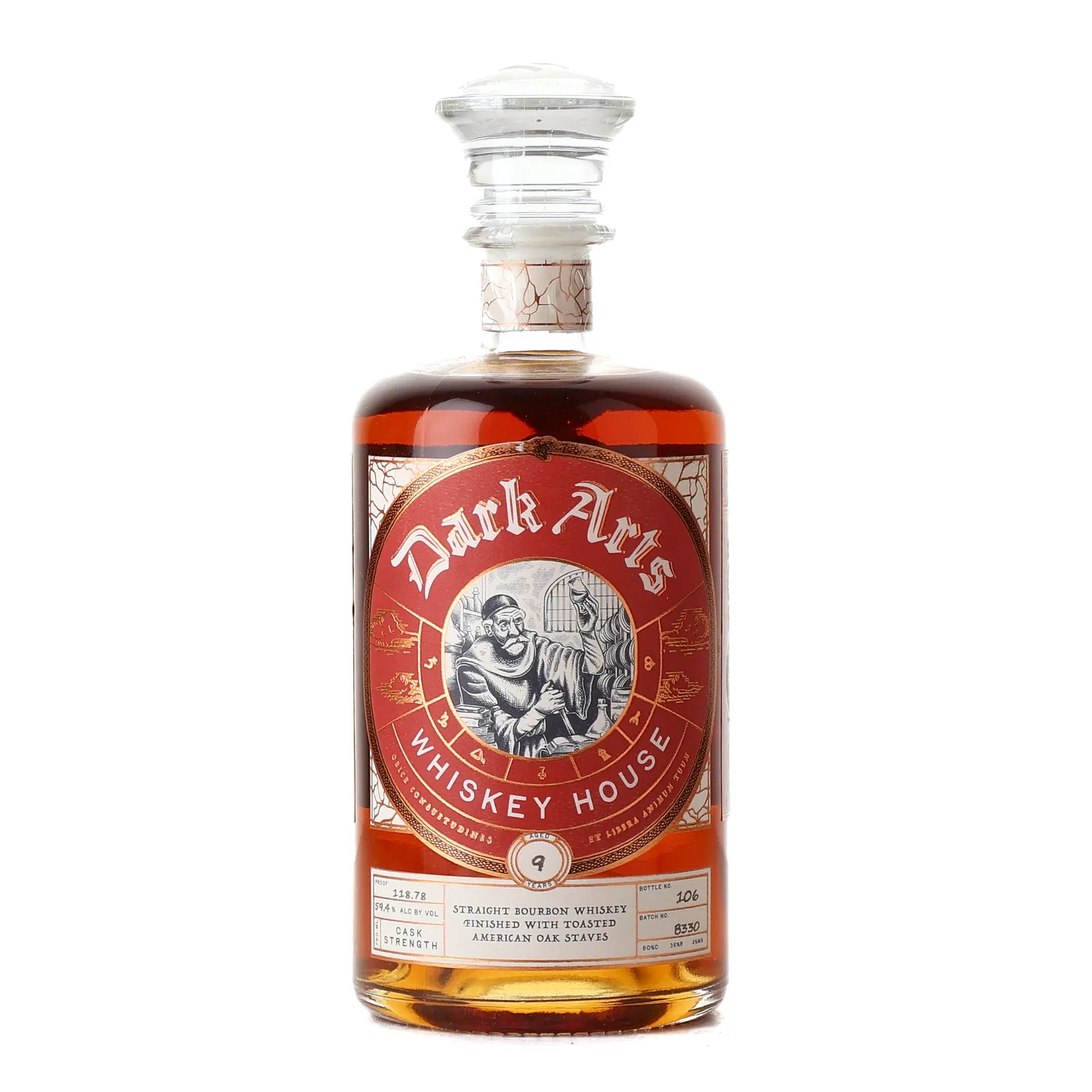 Dark Arts 9 Year Old, American Oak Cask, Batch No. B330, 59.4% whisky bottle