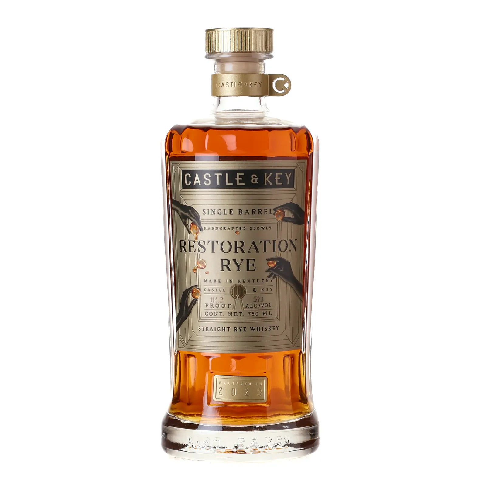 Castle & Key Restoration Rye Single Barrel, Cask #3264, 2023, 57.1% whisky bottle