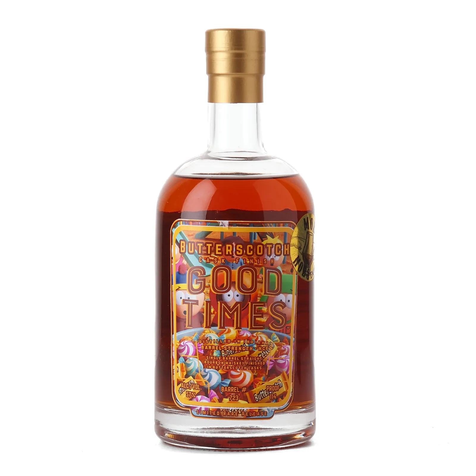 Good Times Butterscotch Cask Finish Barrel Strength Bourbon, Cask #723, Mob Nobs, 57% whisky bottle