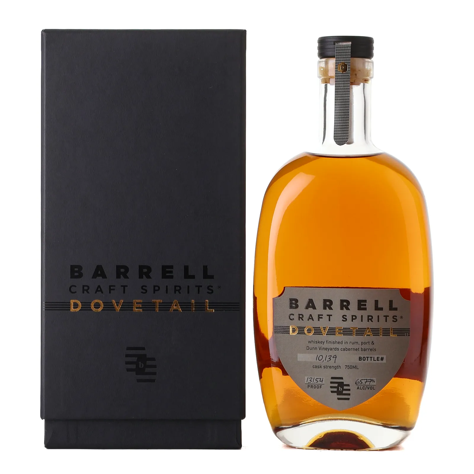 Barrell Craft Spirits Dovetail Gray Label Cask Strength Whiskey, Rum, Port & Cabernet Cask, Barrell Craft Spirits, 65.8% whisky bottle