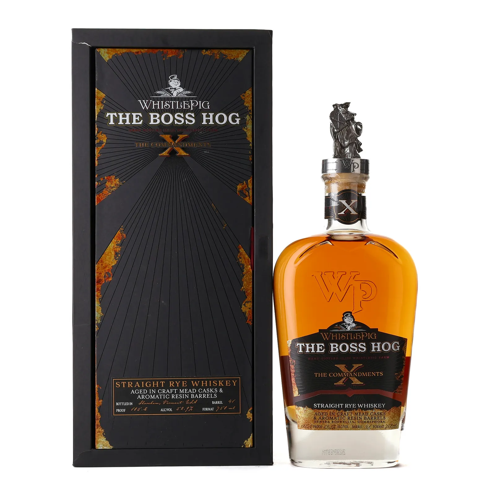 WhistlePig The Boss Hog X 'The Commandments', Aromatic Resin & Mead Cask, Cask #41, 2023, 52.9% whisky bottle