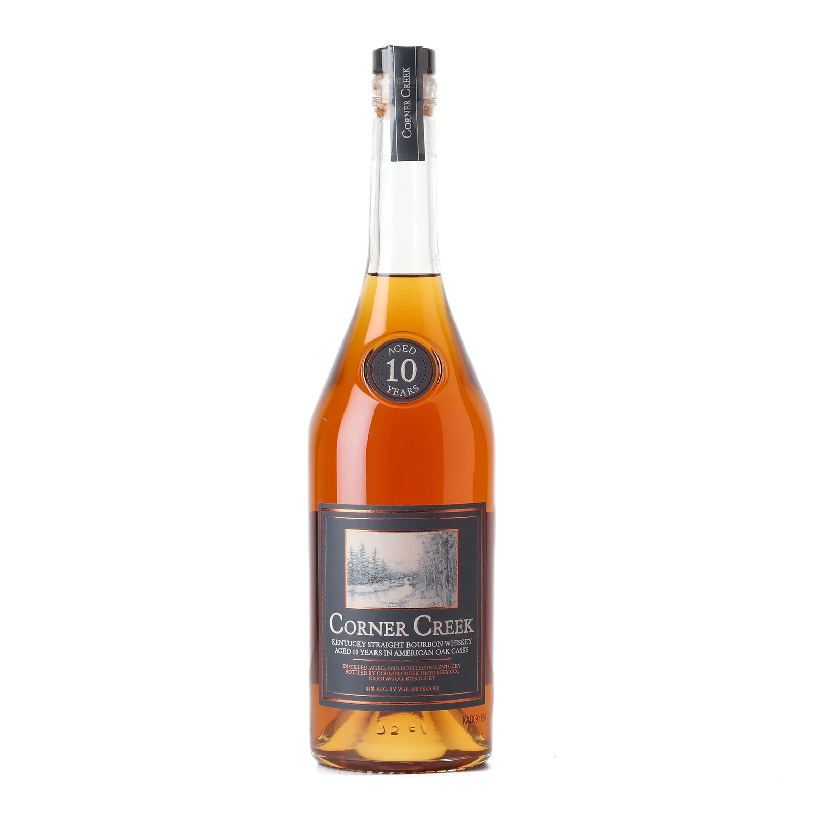 Corner Creek 10 Year Old, American Oak Cask, 44% whisky bottle