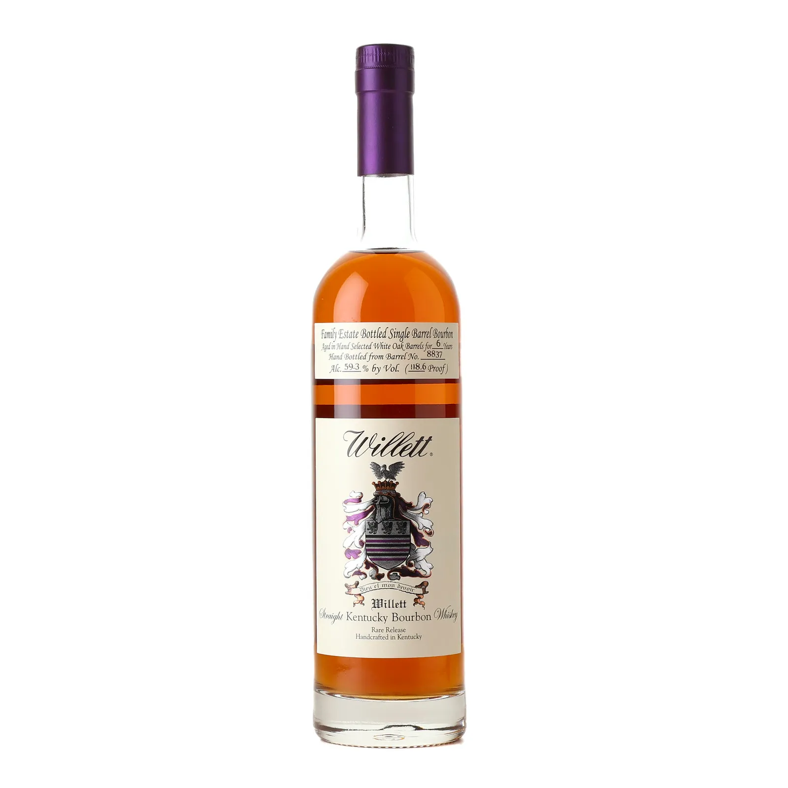 Willett Family Estate Lion's Share 6 Year Old, Barrel Cask, Cask #8837, 59.3% whisky bottle