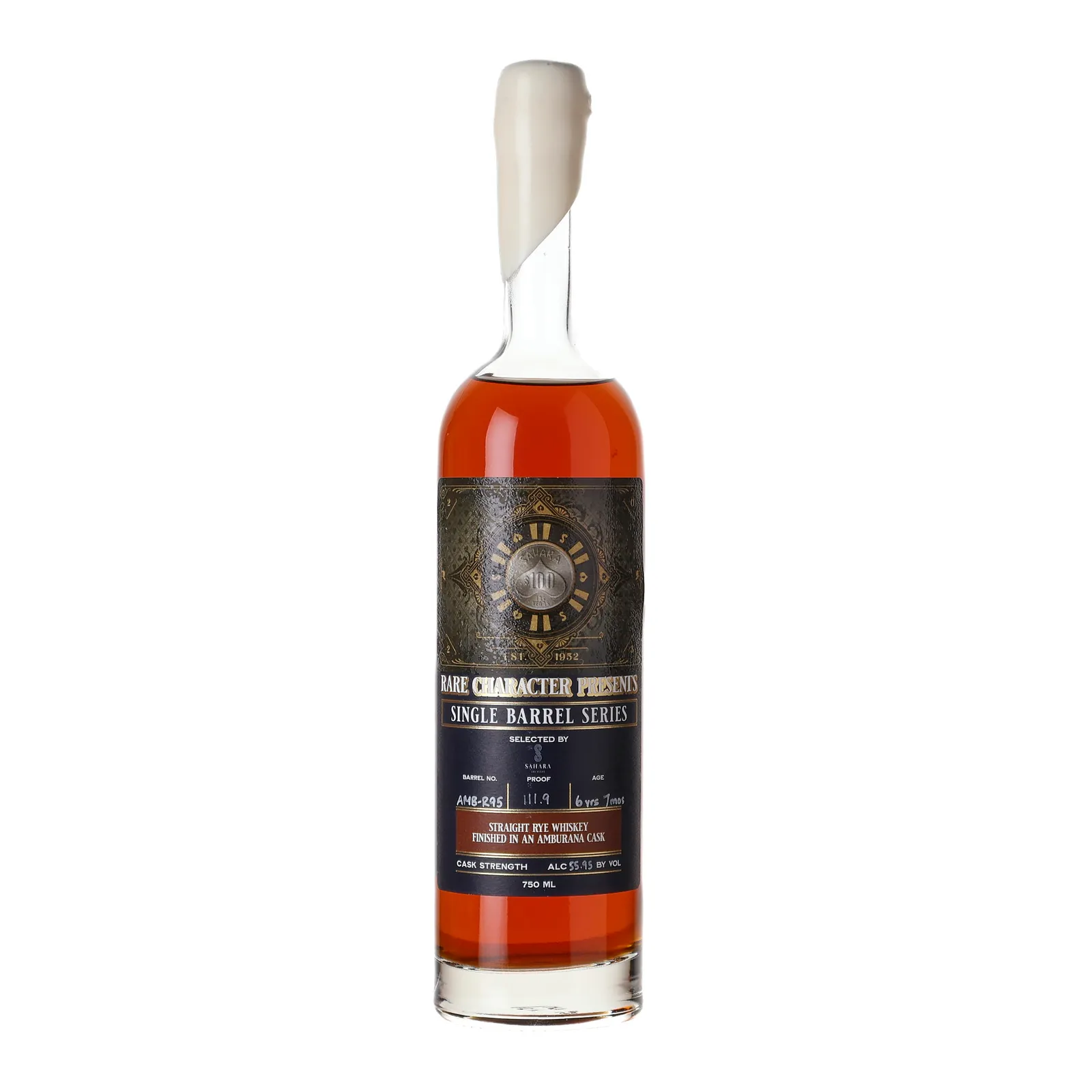 Rare Character Single Barrel Series AMB-R95 Sahara Selection 6 Year Old, Amburana Cask, Cask #AMB-R95, 2023, 55.95% whisky bottle