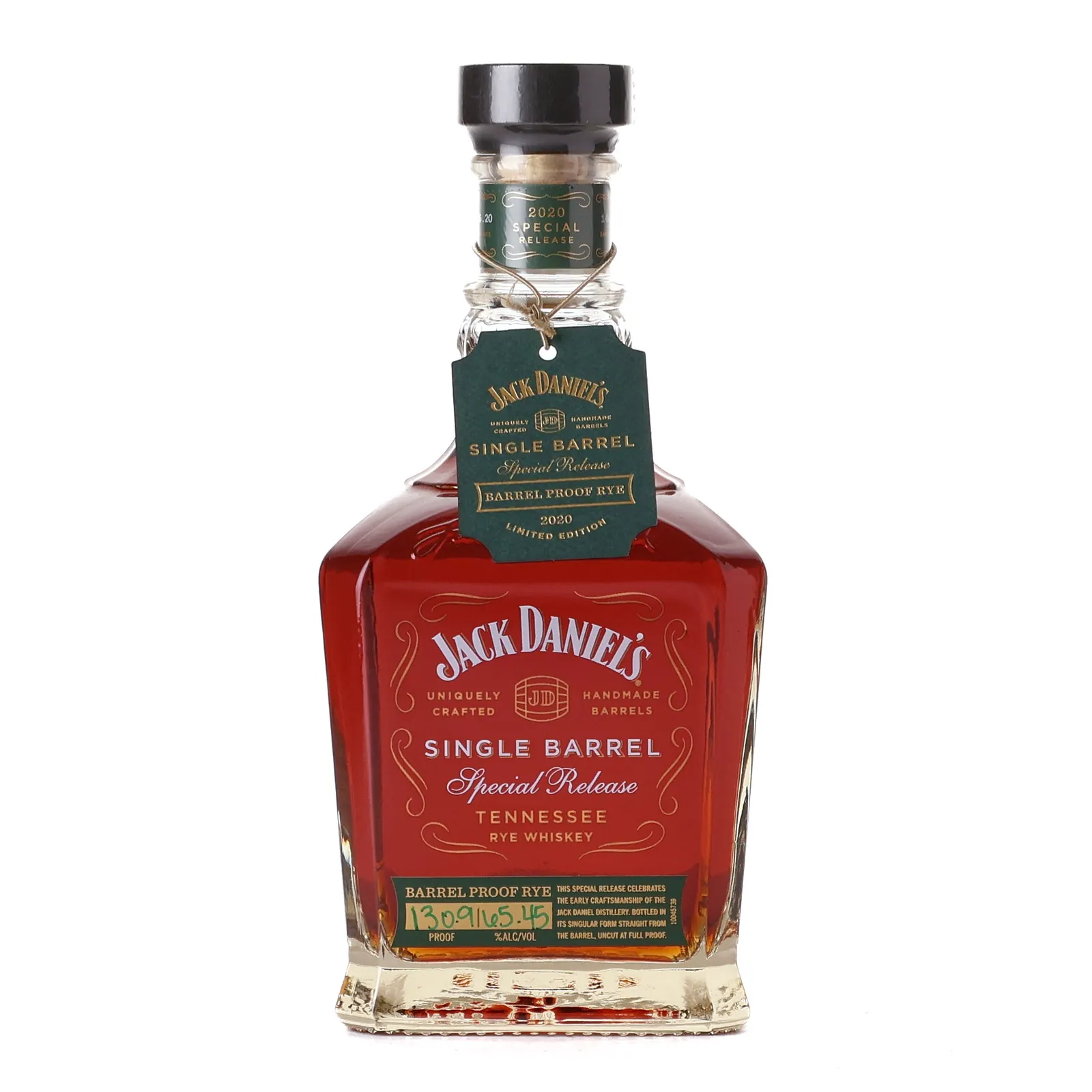 Jack Daniel's Single Barrel Special Release Barrel Proof Rye, 2020, 65.5% whisky bottle