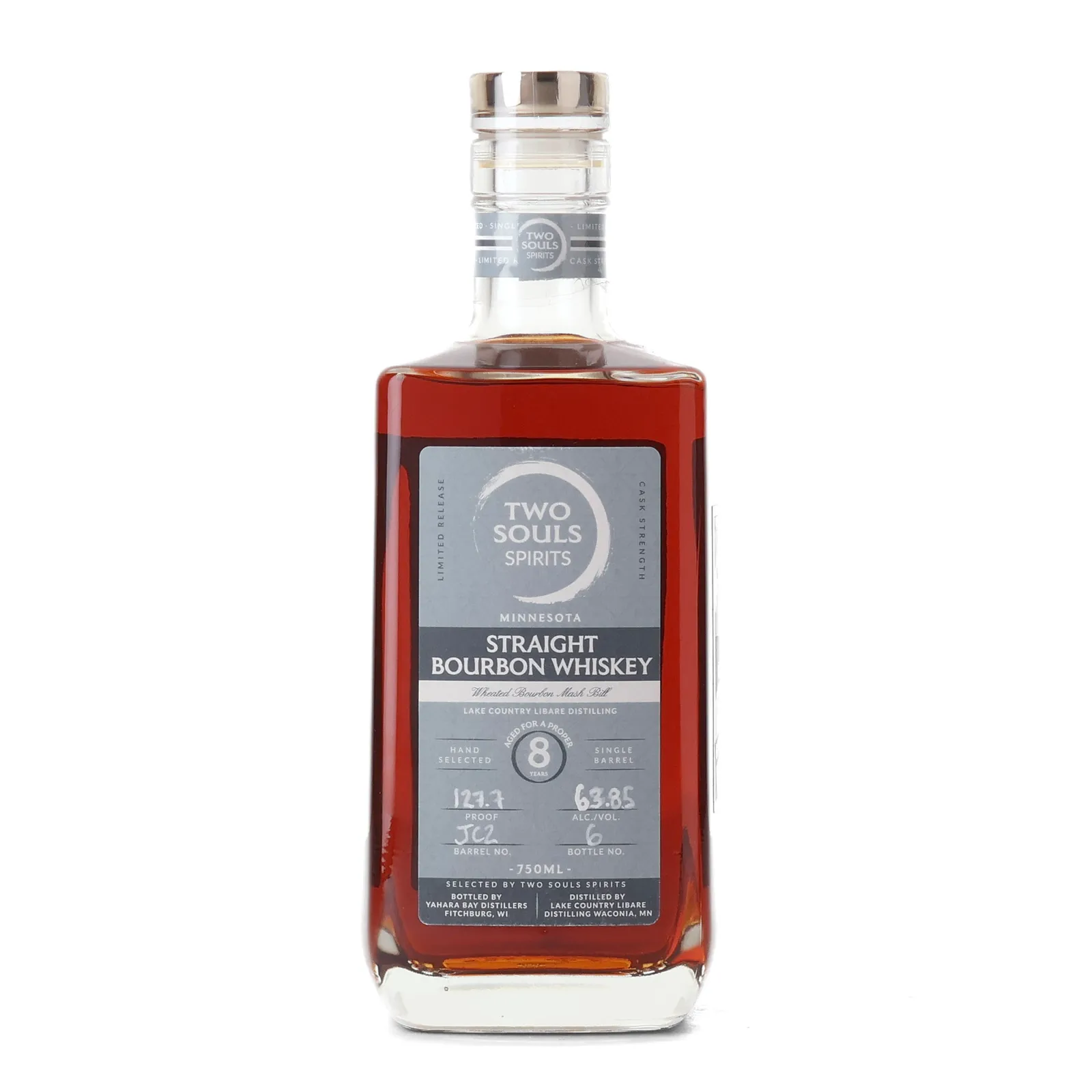 J. Carver Give 'Em The Wheater 8 Year Old, Cask #JC2, Two Souls Spirits, 63.85% whisky bottle