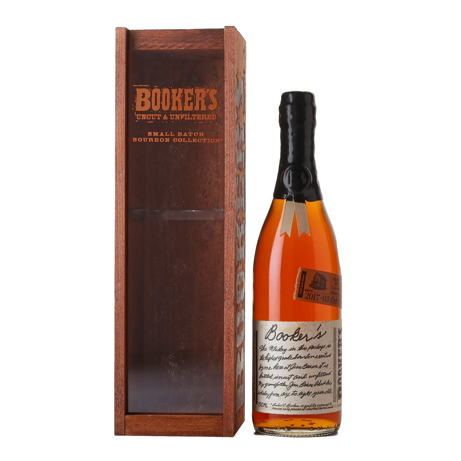 Booker's Small Batch No. Bourbon Front Porch Batch No. 6 Year Old, American Oak Cask, Batch No. 2017-03, 2017, 62.95% whisky bottle