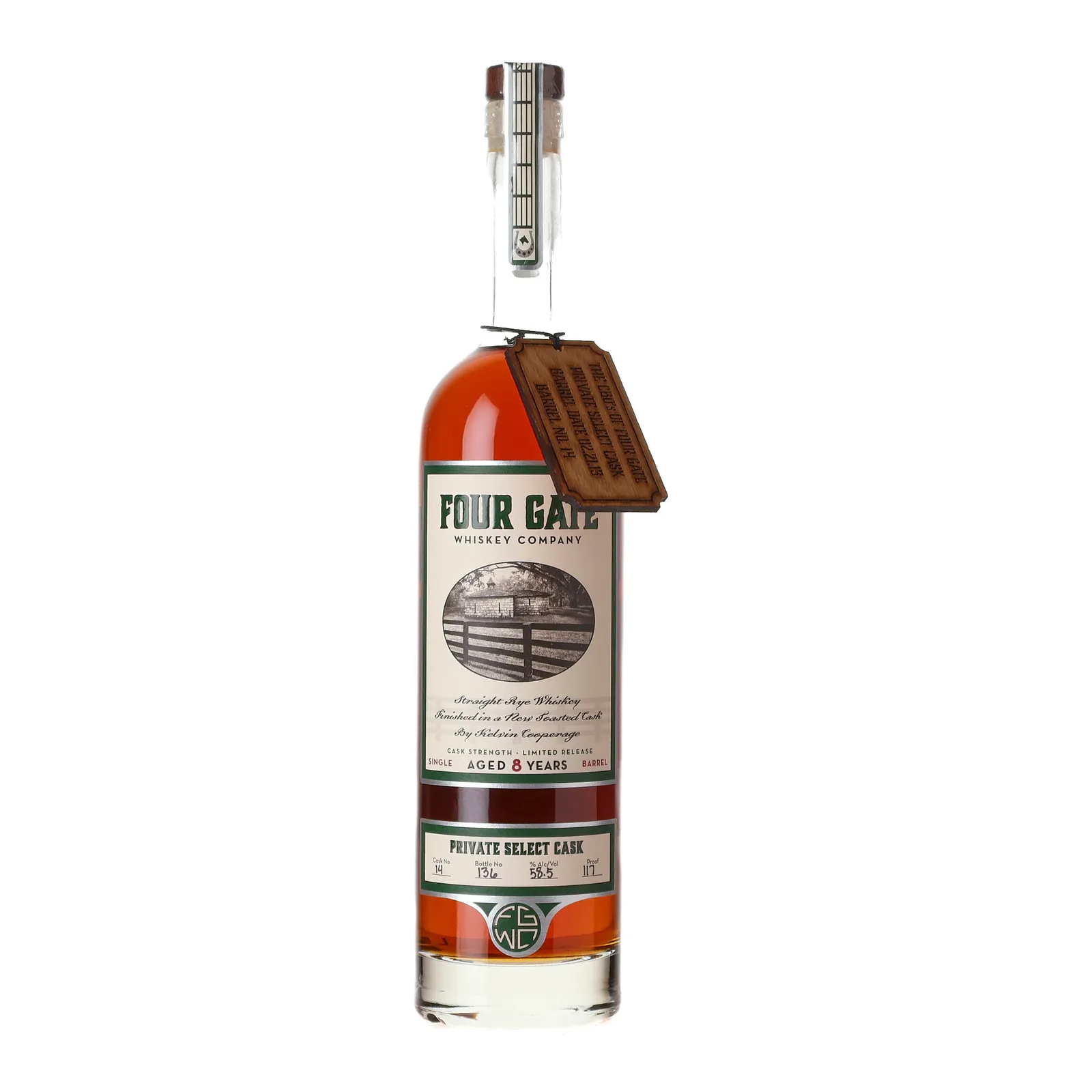 Four Gate Private Select Cask 'The CBO's of Four Gate' 8 Year Old, New Toasted Cask, Cask #14, 2021, 58.5% whisky bottle