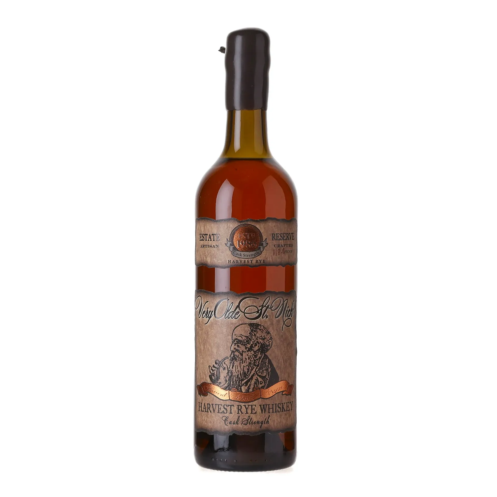 Very Olde St. Nick Harvest Rye Cask Strength, 59.4% whisky bottle