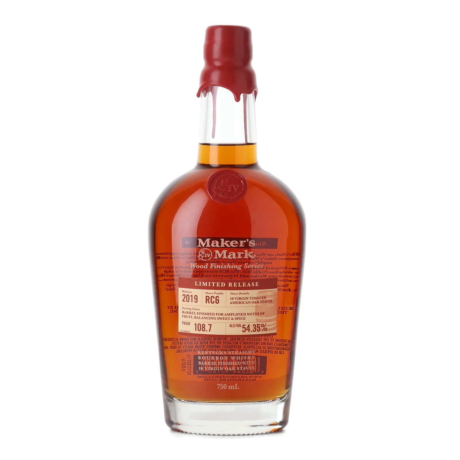 Maker's Mark Wood Finishing Series RC6, 2019, 54.35% whisky bottle