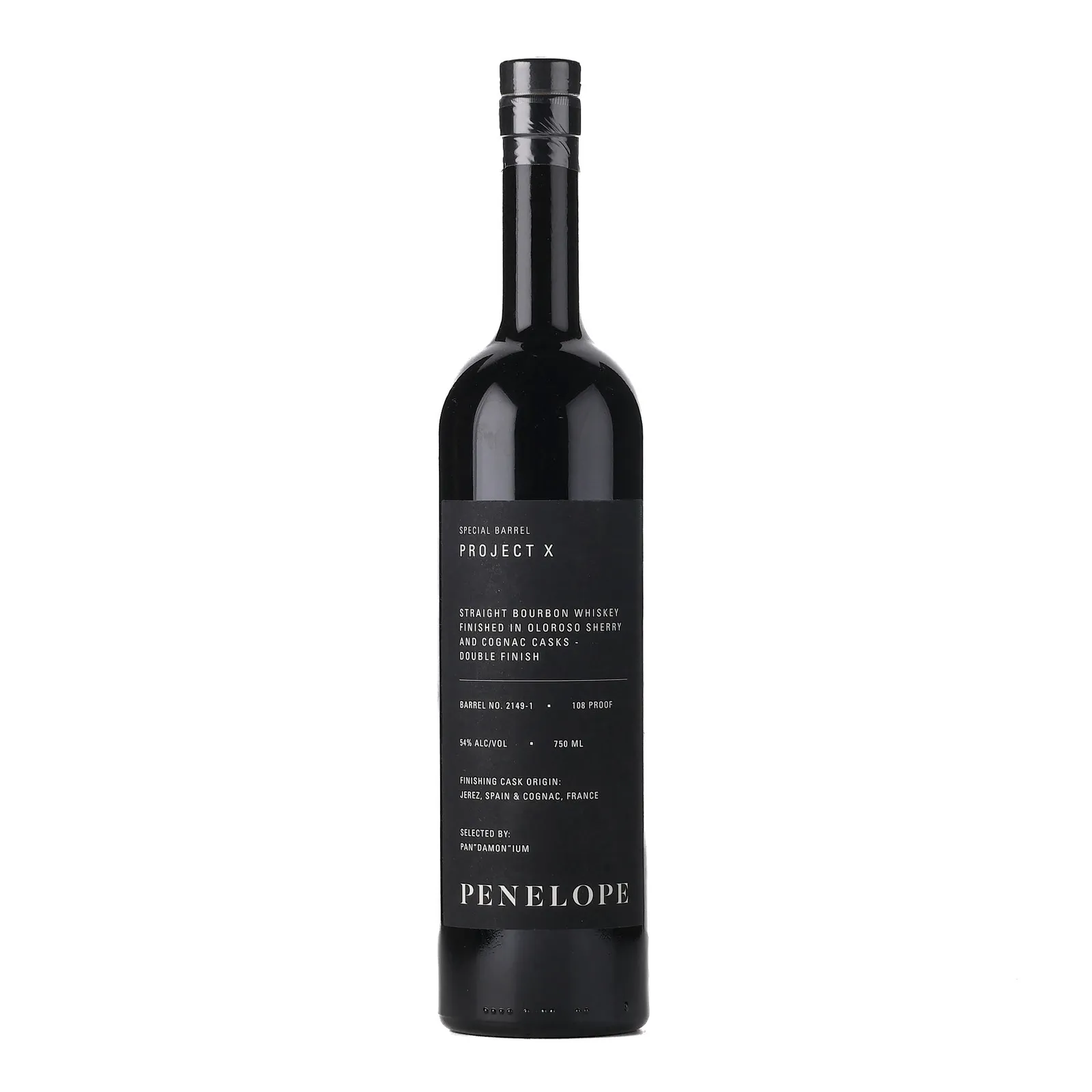 Penelope Project X Pan"Damon"ium, Cognac & Oloroso Sherry Cask, Cask #2149-1, 54% whisky bottle