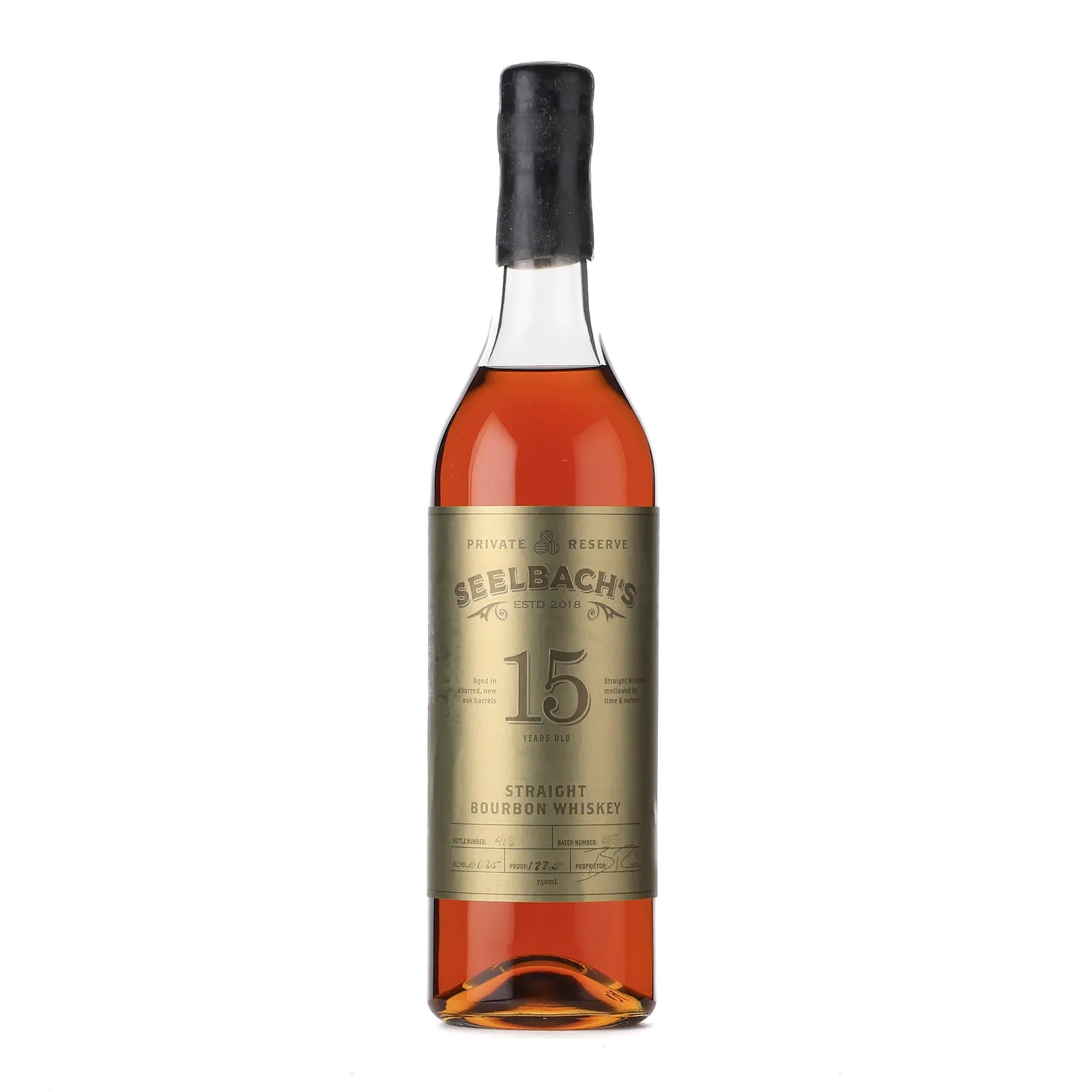 Seelbach's Private Reserve 15 Year Old, New Oak Cask, Batch No. 5, 63.8% whisky bottle