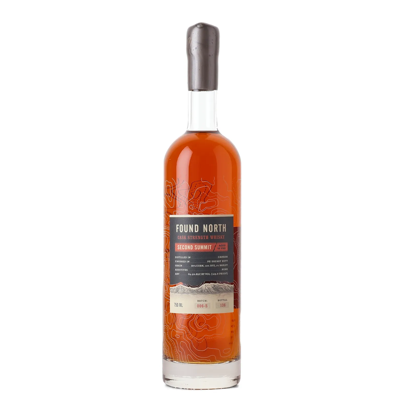 Found North Second Summit 18 Year Old, PX Sherry Cask, Batch No. 006-S, 64.9% whisky bottle