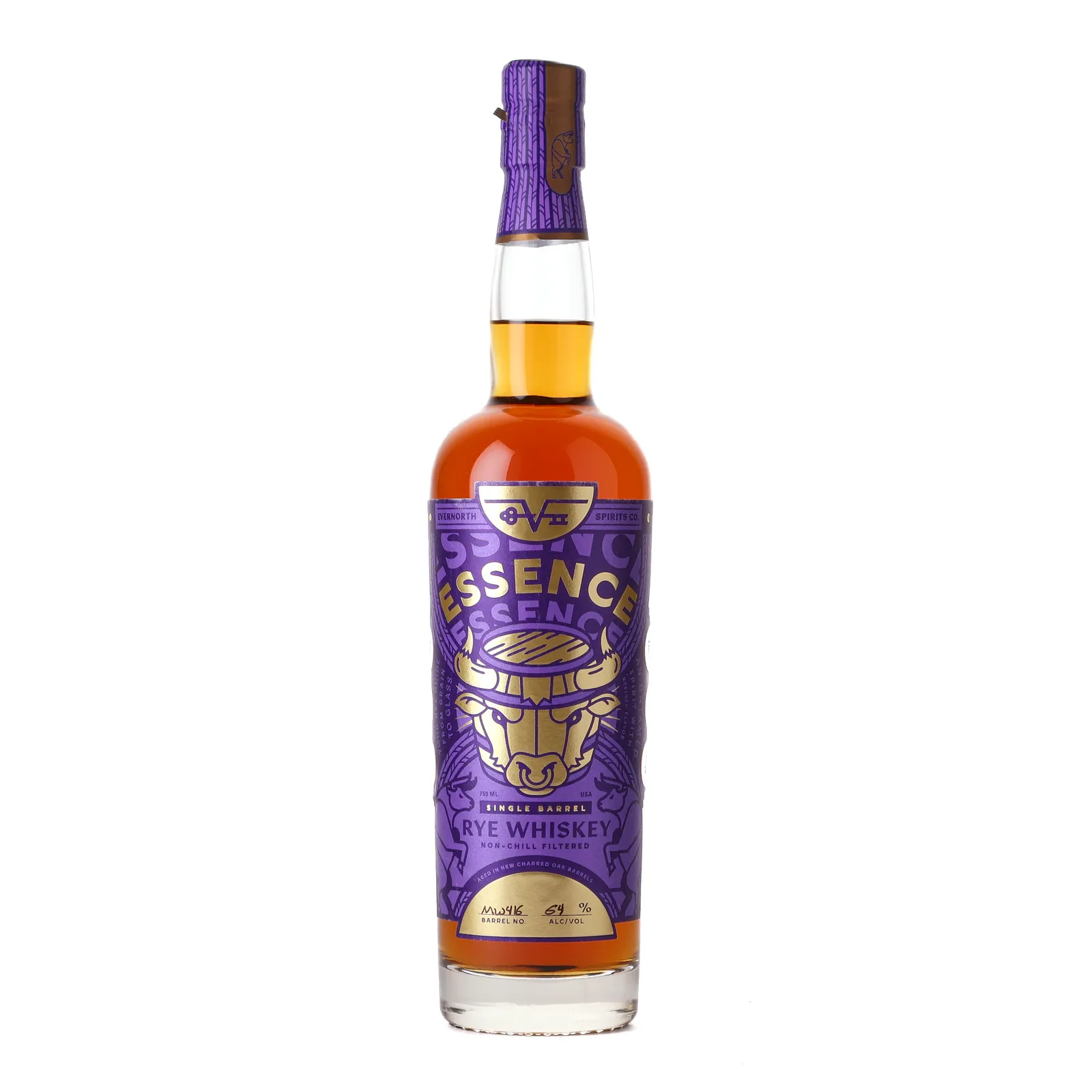Evernorth Spirits Essence 12 Year Old, New Charred Oak Cask, Cask #MW46, 64% whisky bottle